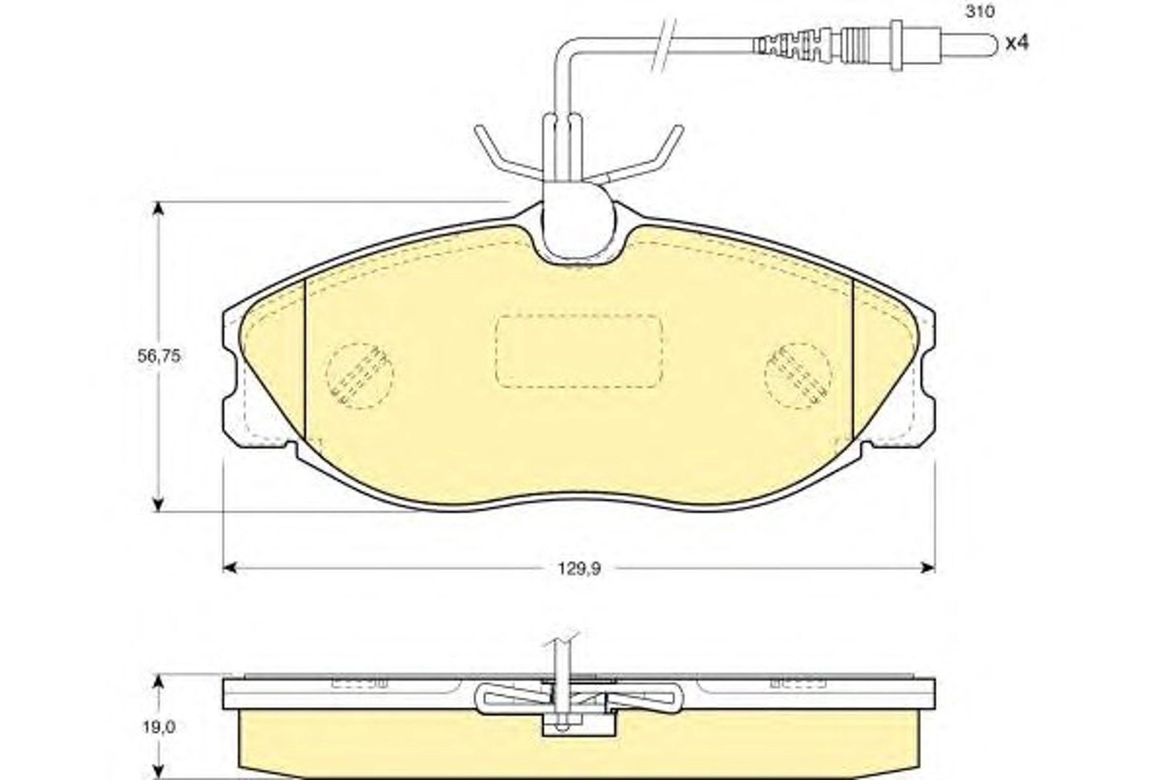 Колодки тормозные дисковые GIRLING 6111941