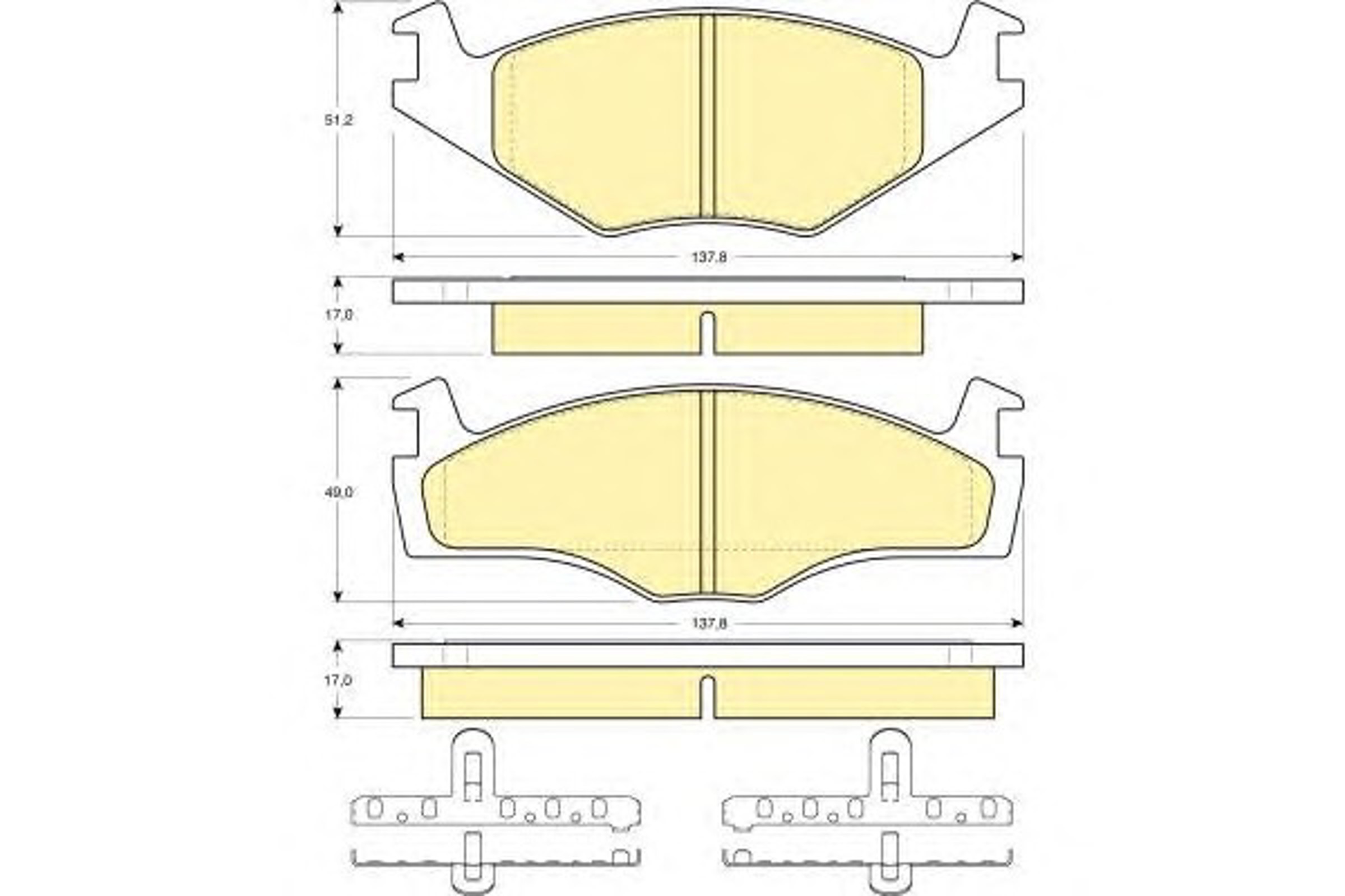 Колодки тормозные дисковые GIRLING 6112195
