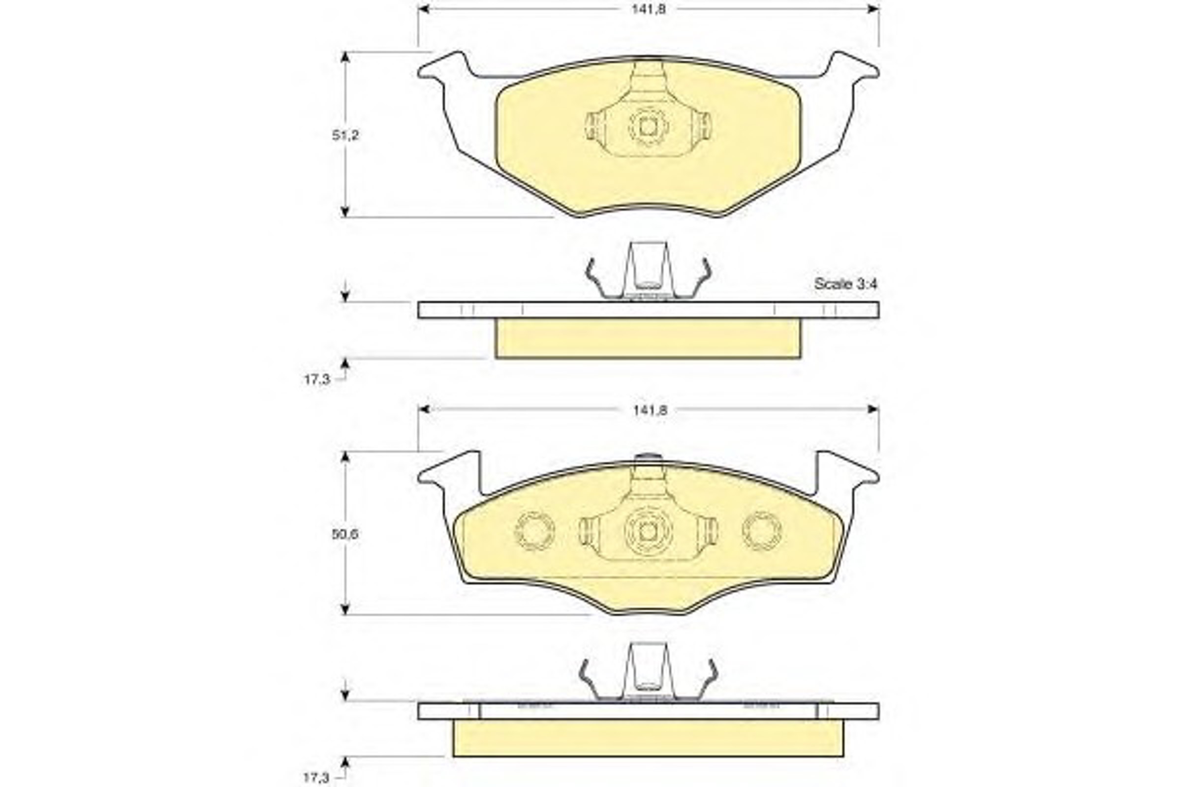 Колодки тормозные дисковые комплект GIRLING 6112742