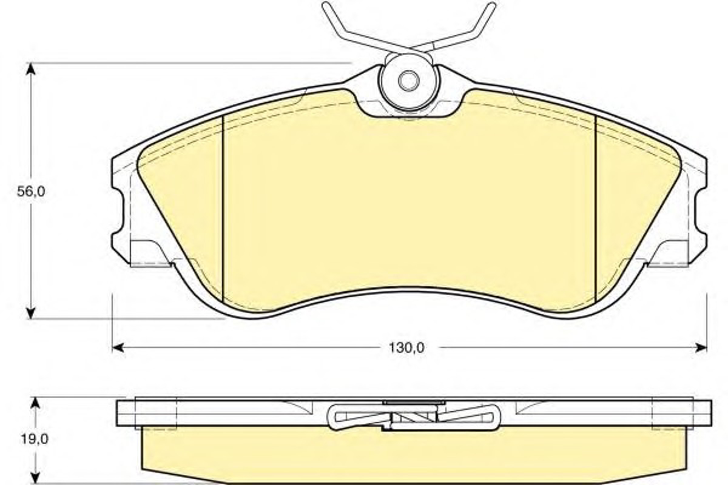 Колодки тормозные дисковые комплект GIRLING 6112951