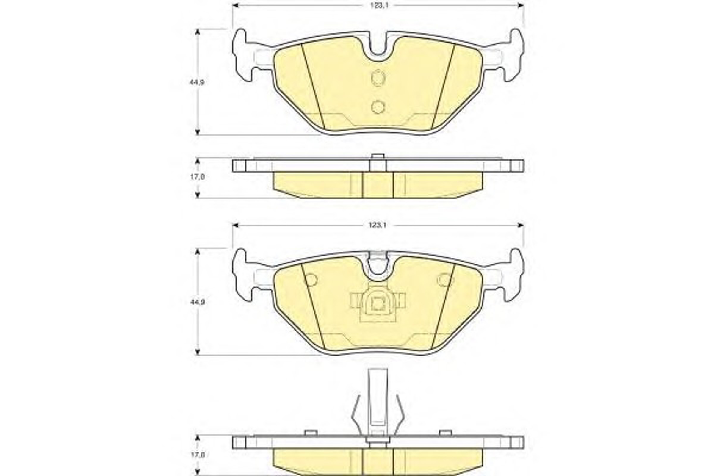 Колодки тормозные дисковые комплект GIRLING 6113442