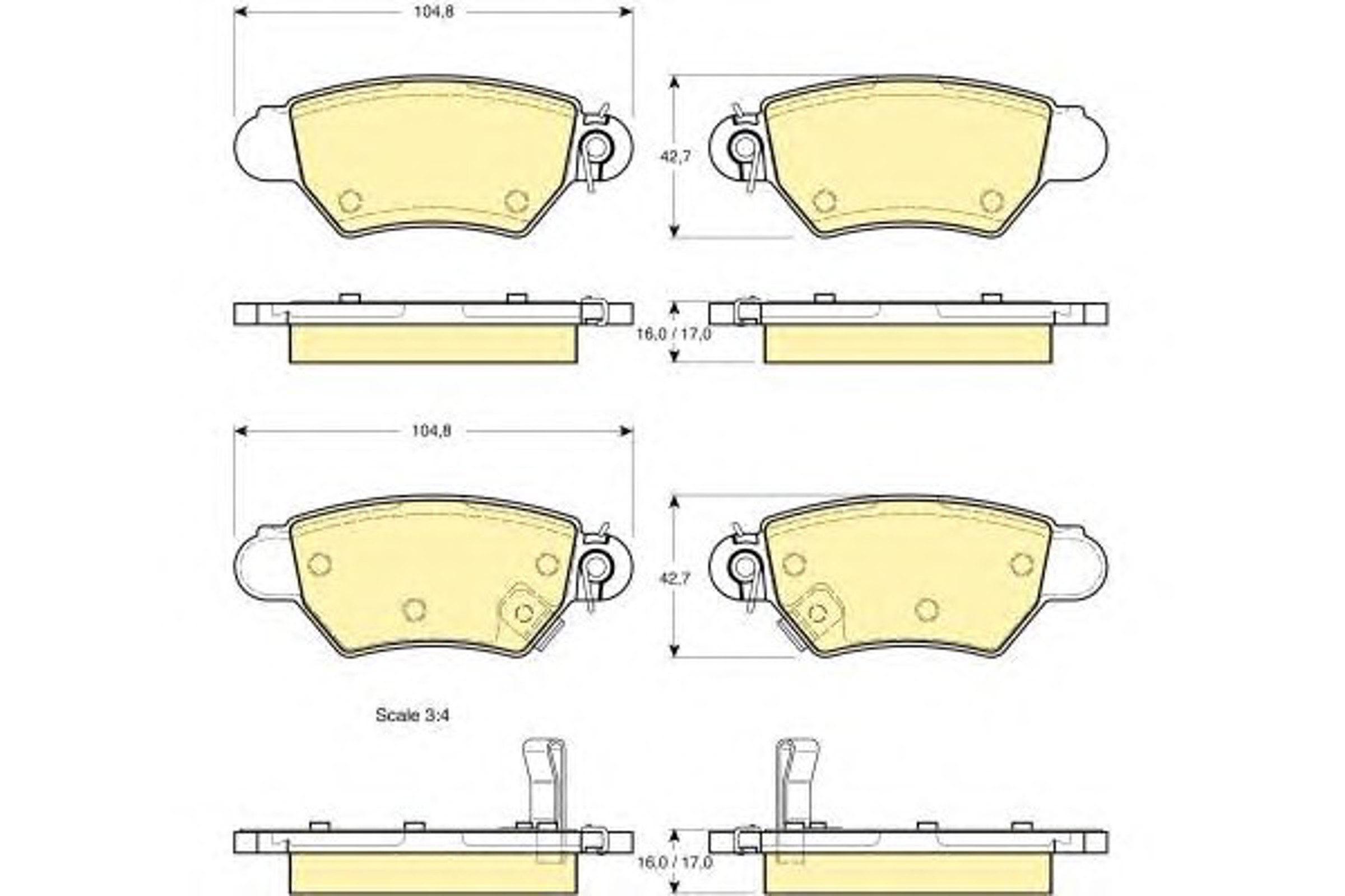 Колодки тормозные дисковые GIRLING 6113524