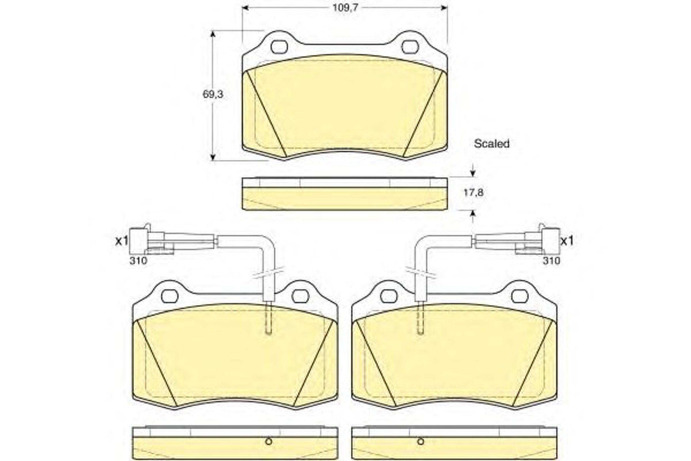Колодки тормозные дисковые GIRLING 6113929