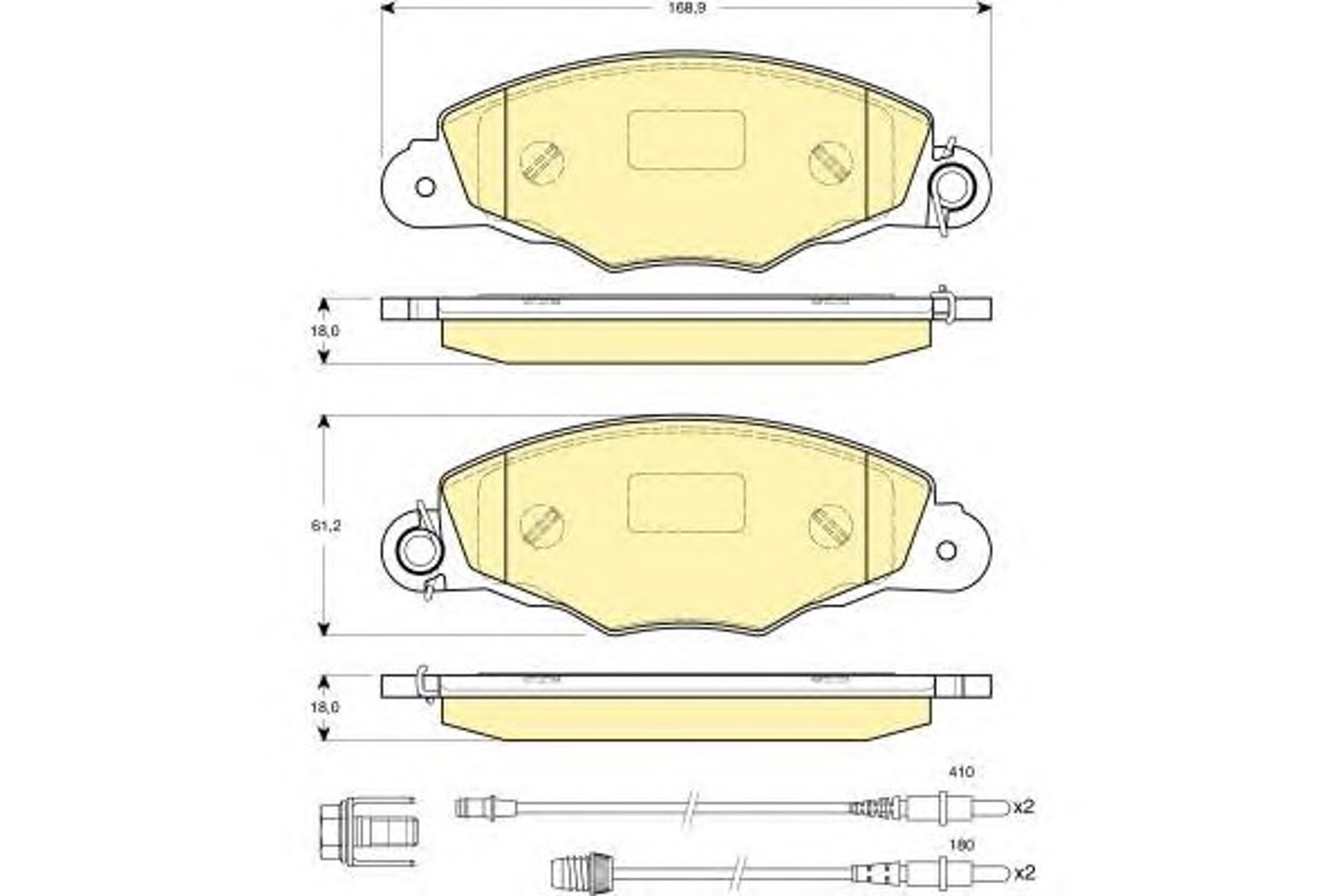 Колодки тормозные дисковые GIRLING 6114104