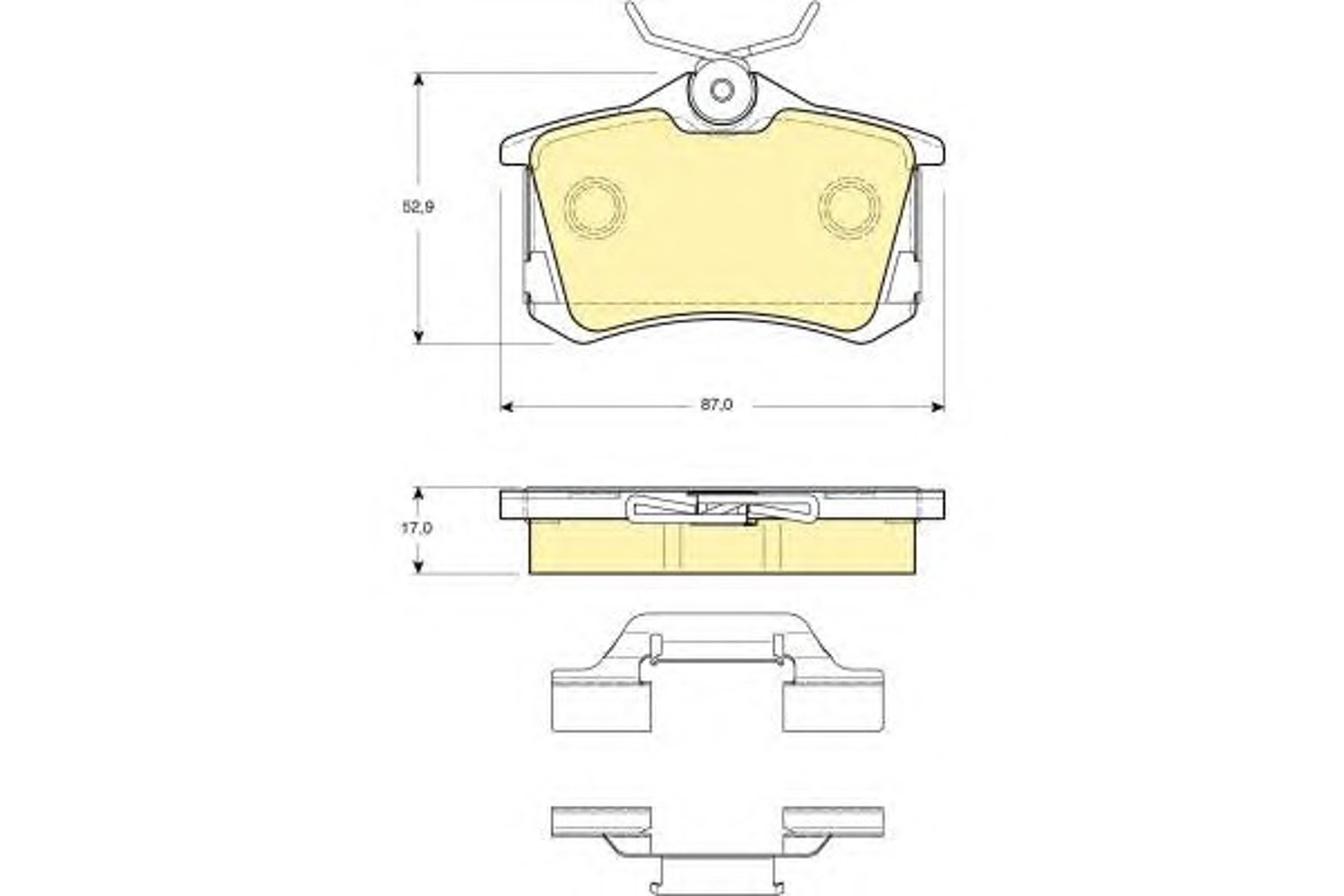 Комплект тормозных колодок дисковый тормоз GIRLING 6114161