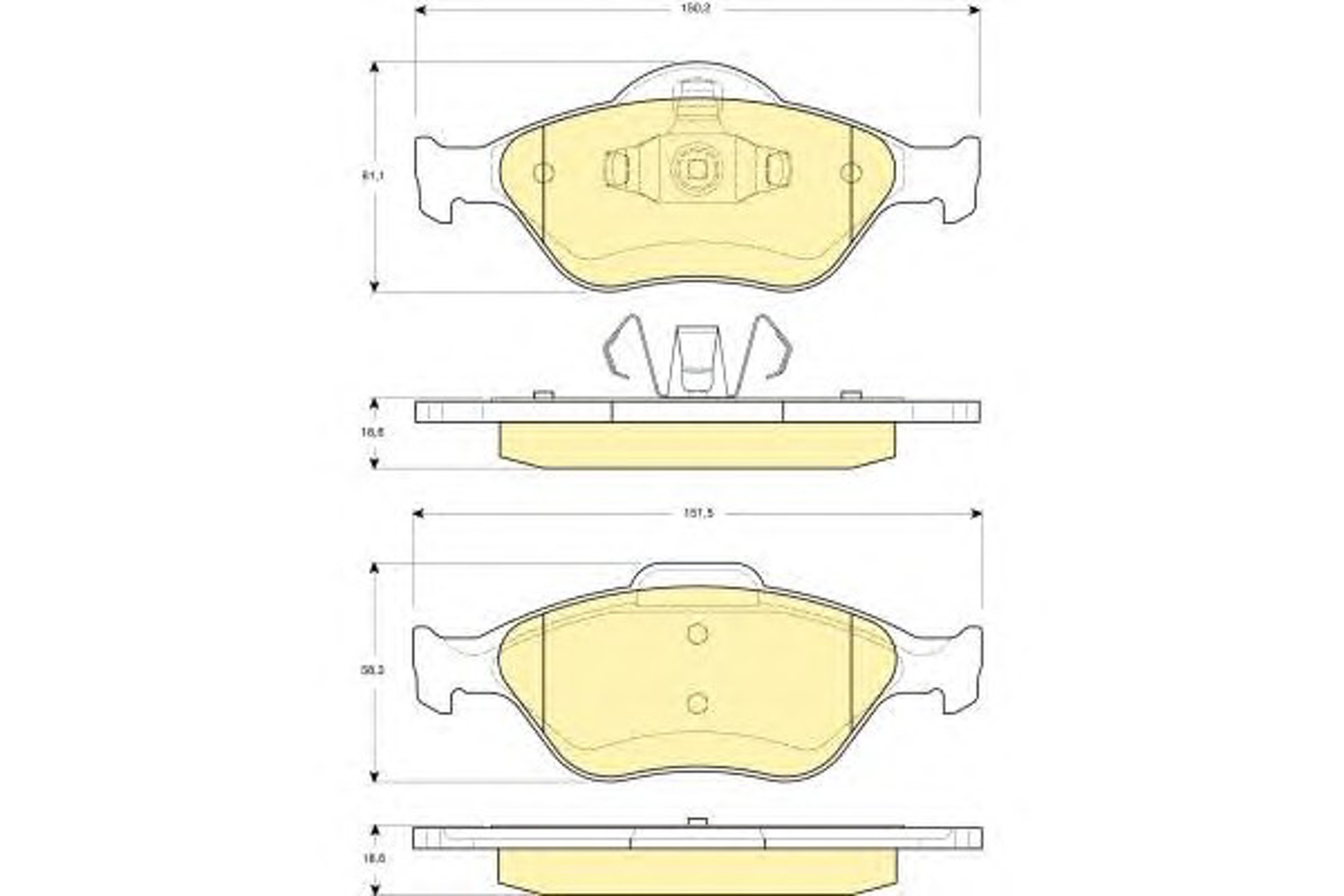 Колодки тормозные дисковые GIRLING 6114192
