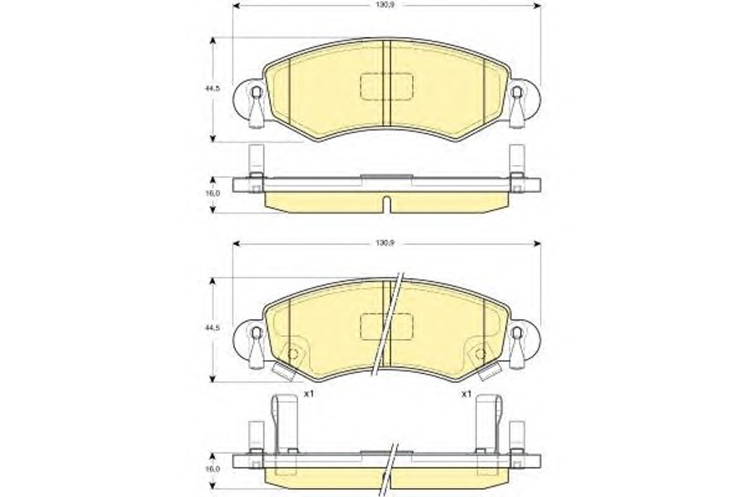 Колодки тормозные дисковые комплект GIRLING 6114204