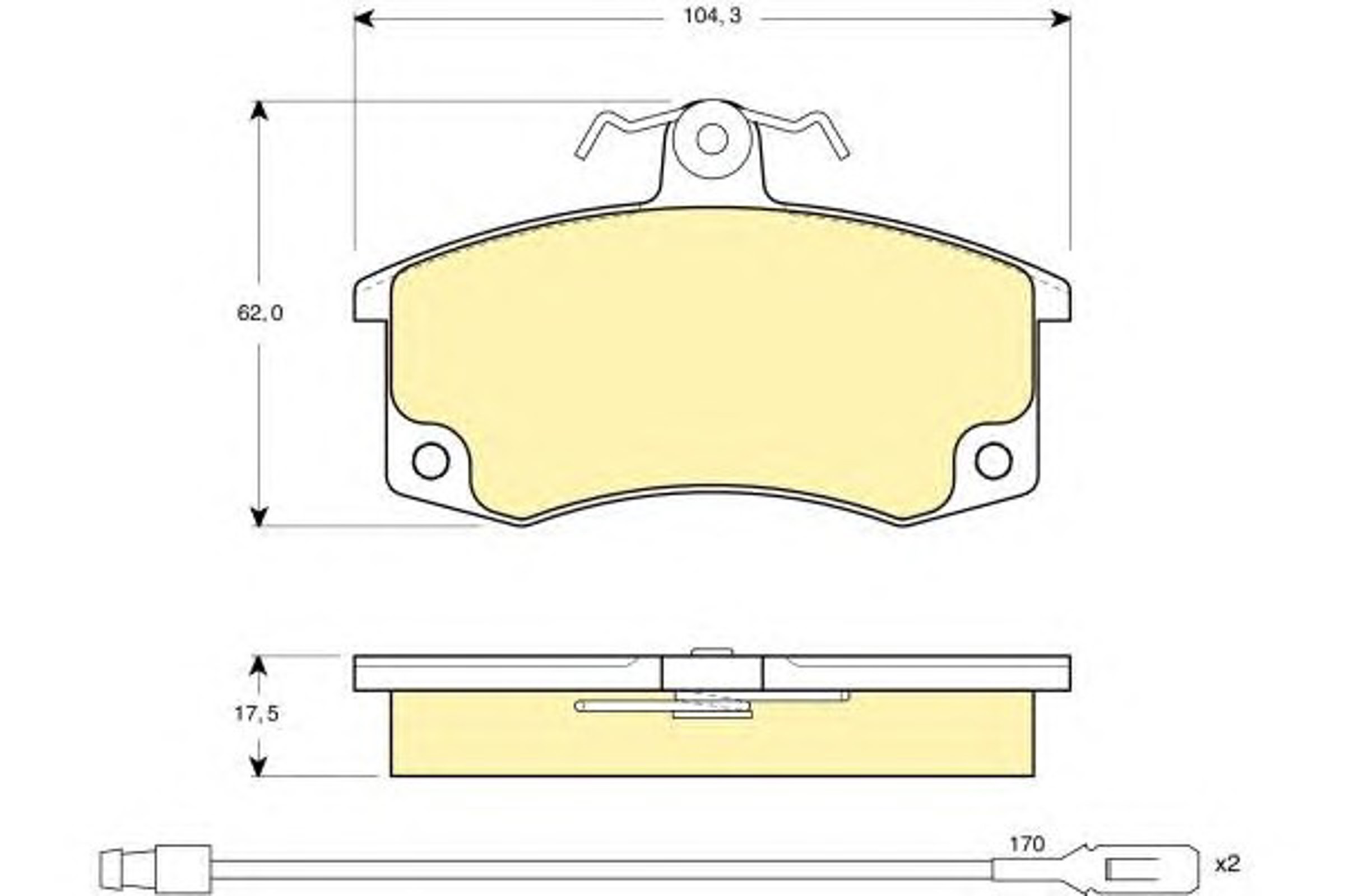 Колодки тормозные дисковые комплект GIRLING 6114461