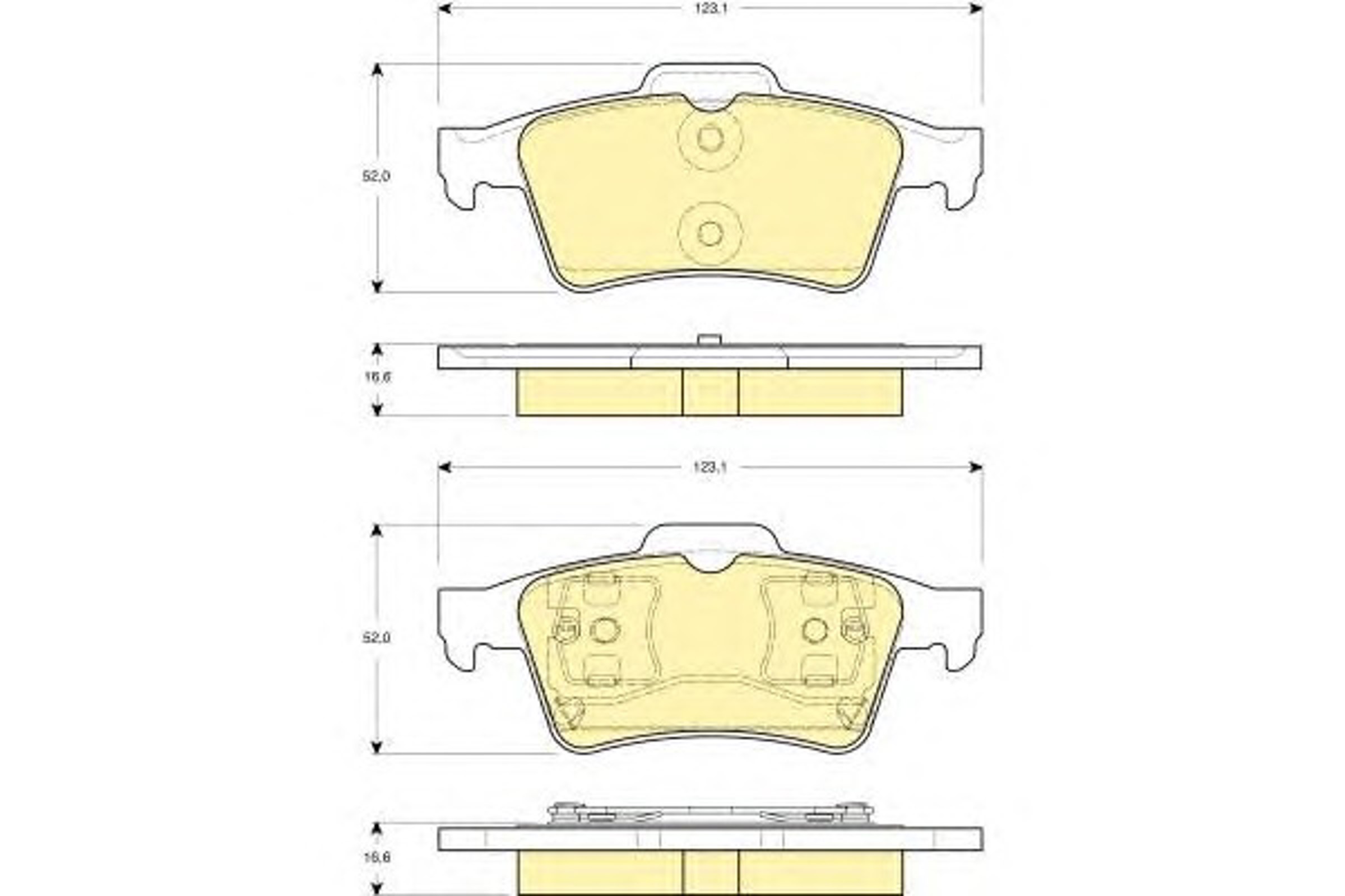 6114692 GIRLING Колодки тормозные дисковые задние