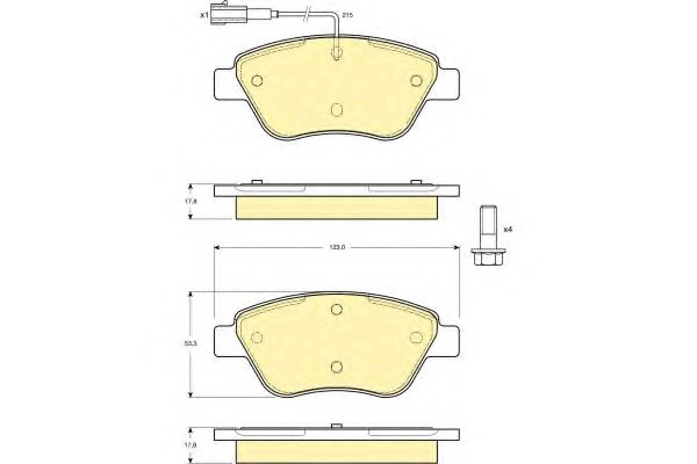 Комплект тормозных колодок дисковый тормоз GIRLING 6114824