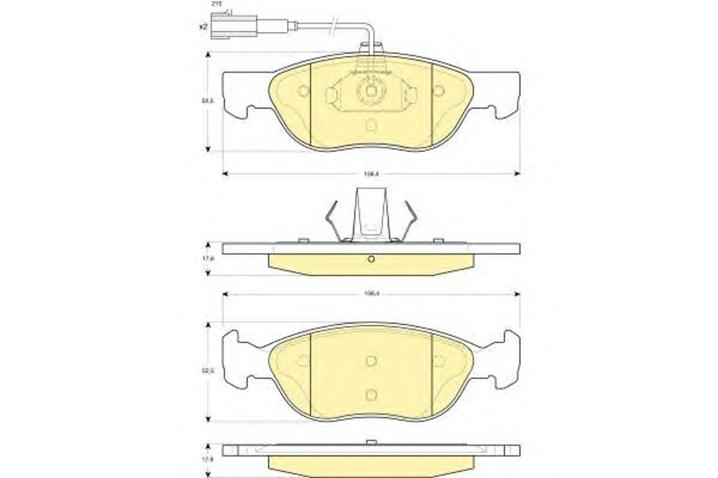 6114862 GIRLING Комплект тормозных колодок, дисковый тормоз