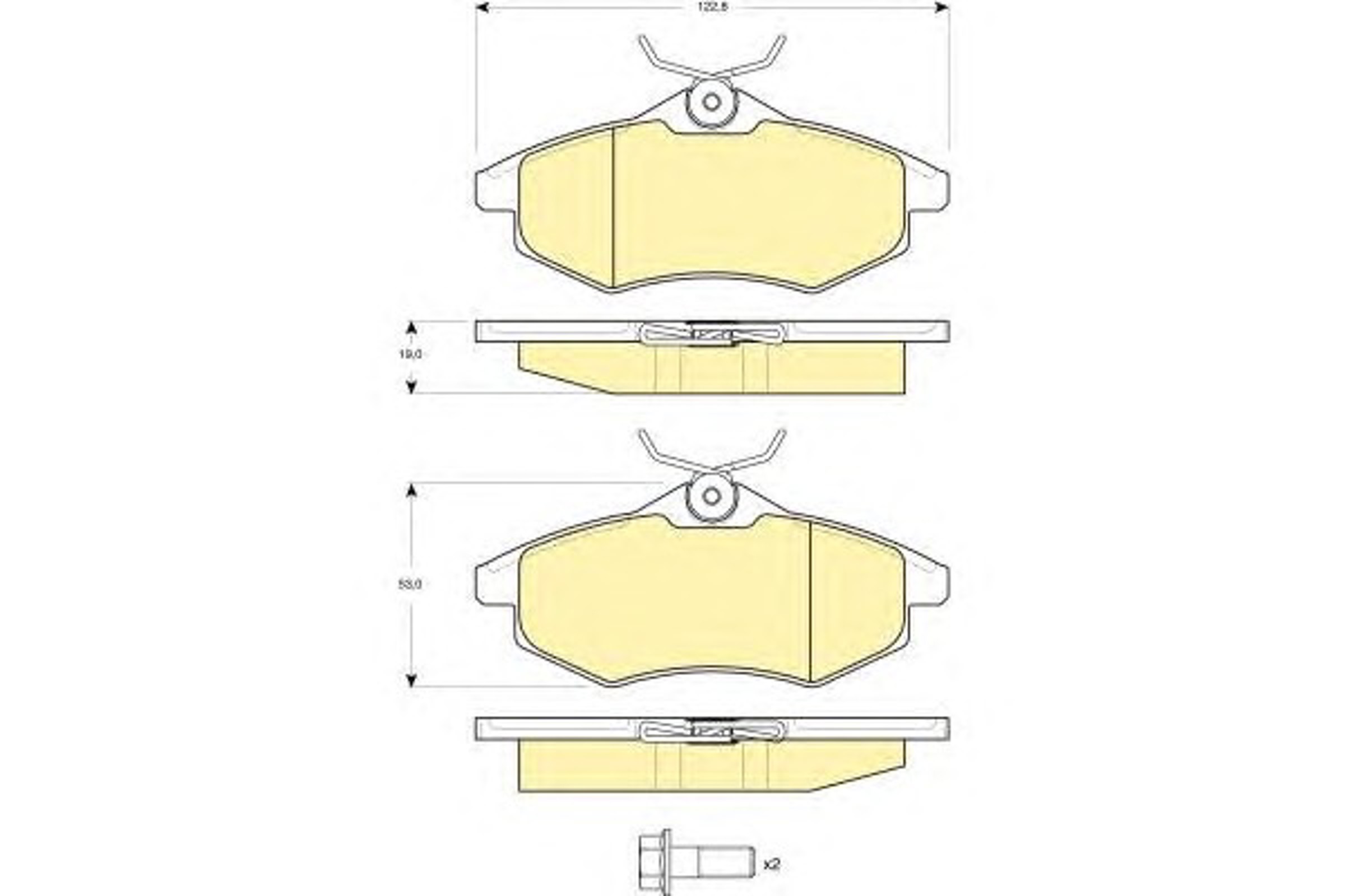 Колодки тормозные дисковые GIRLING 6114951