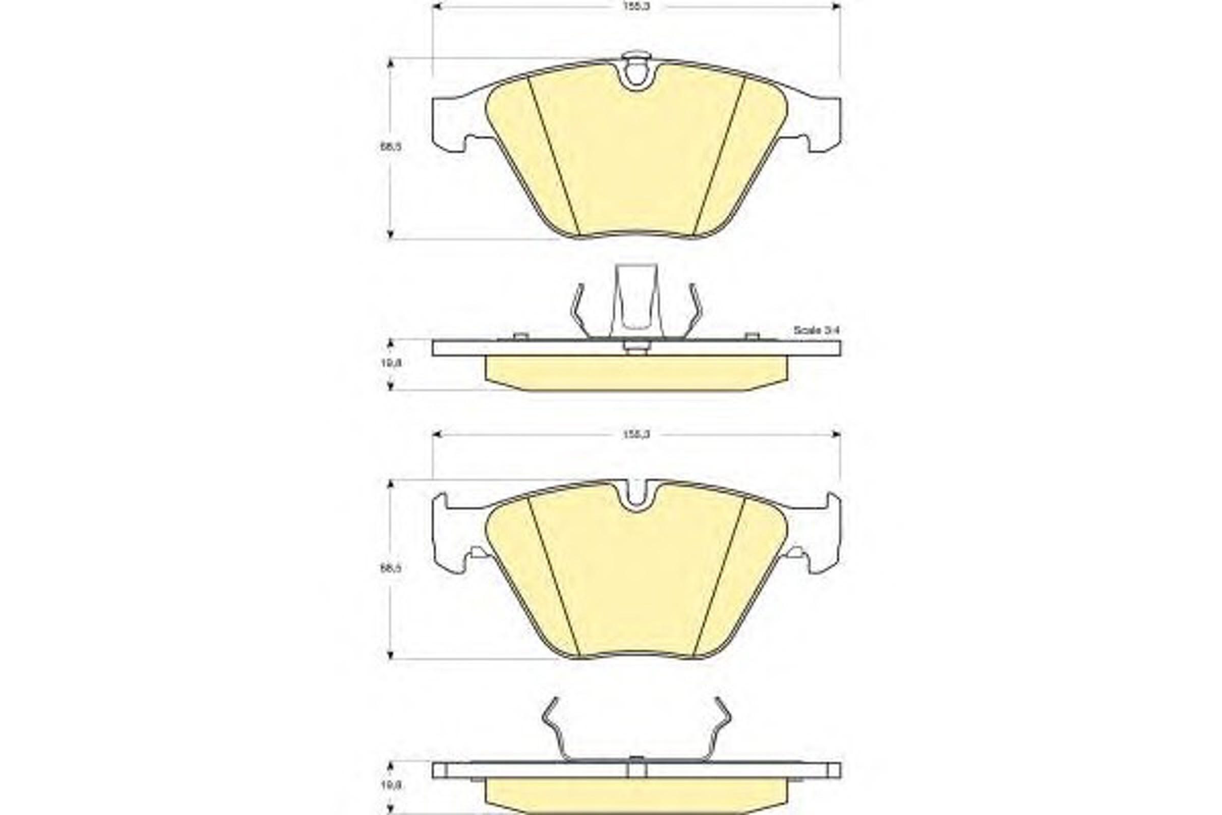 Колодки тормозные дисковые комплект GIRLING 6114982