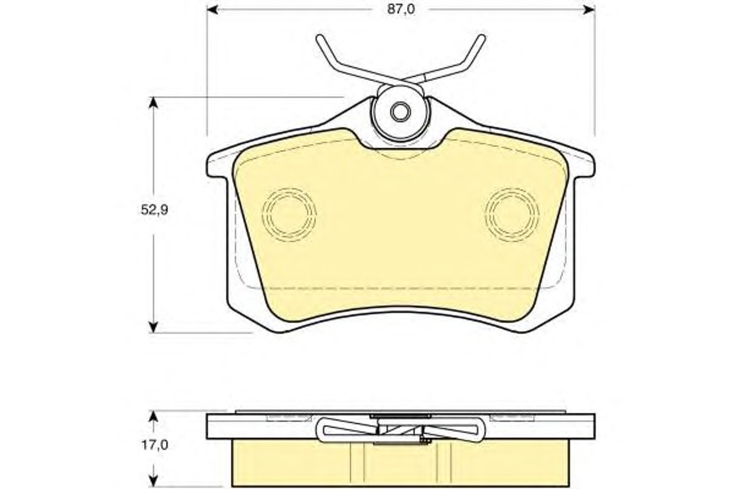 Колодки тормозные дисковые комплект GIRLING 6115041
