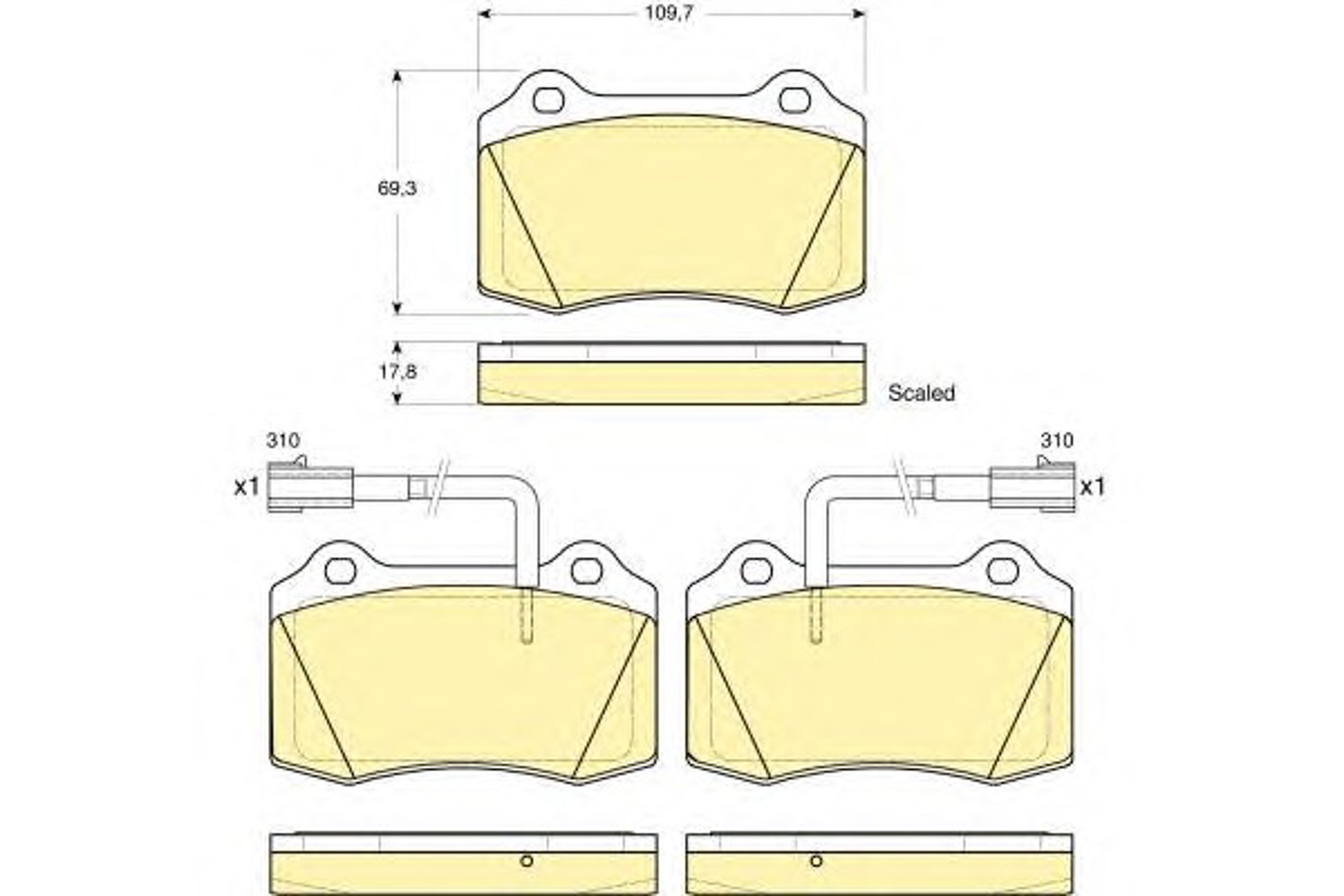 6115199 GIRLING Колодки тормозные дисковые