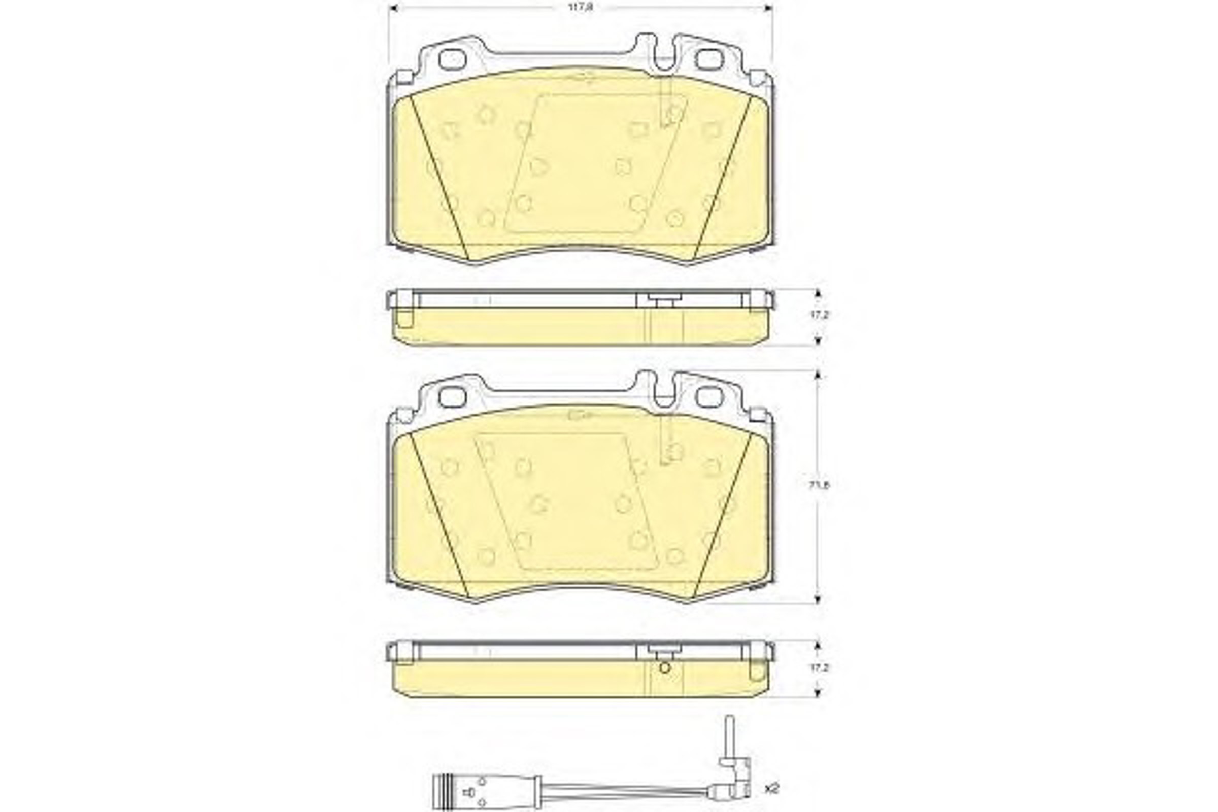 6115432 GIRLING Колодки тормозные дисковые комплект