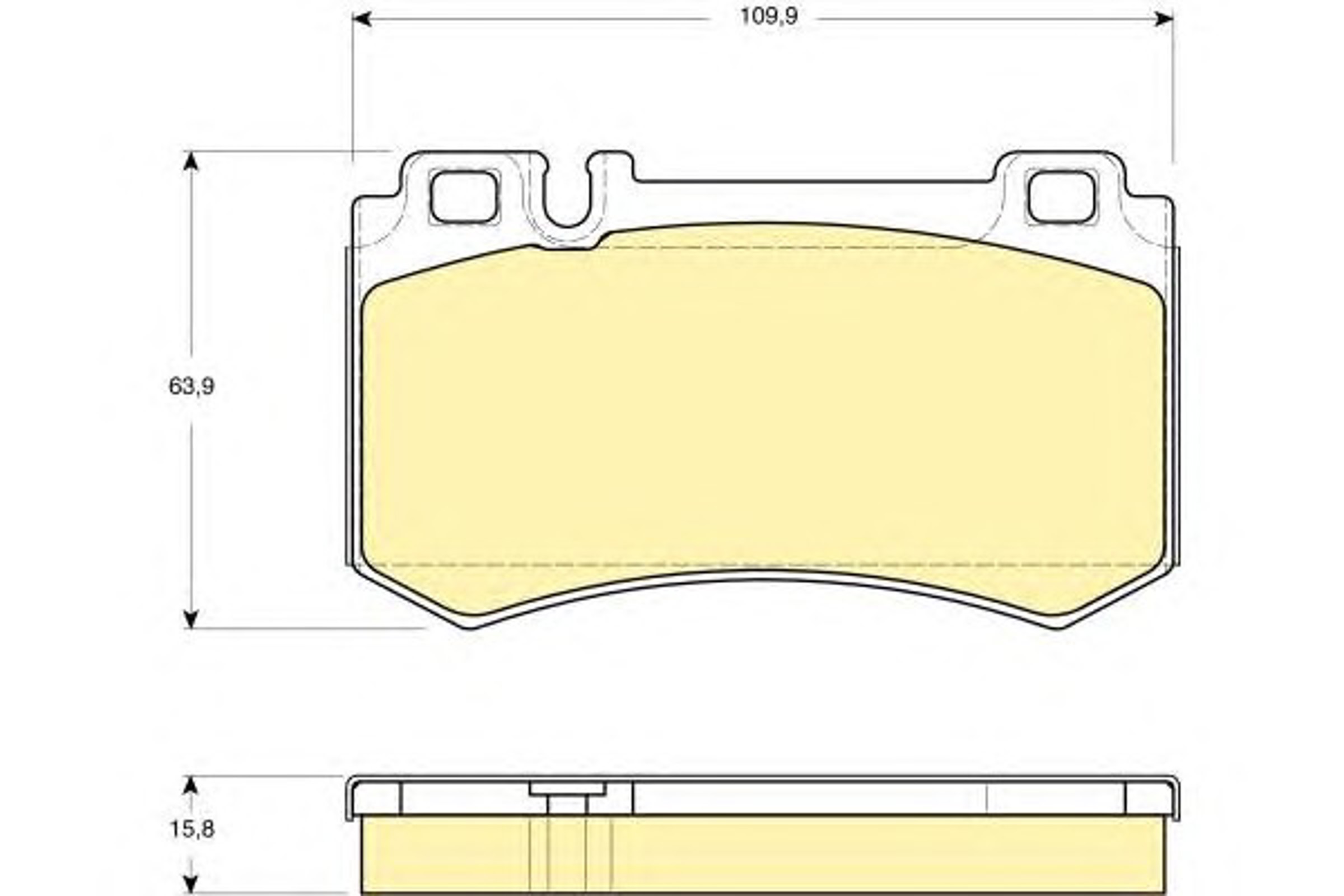 Колодки тормозные дисковые комплект GIRLING 6115449
