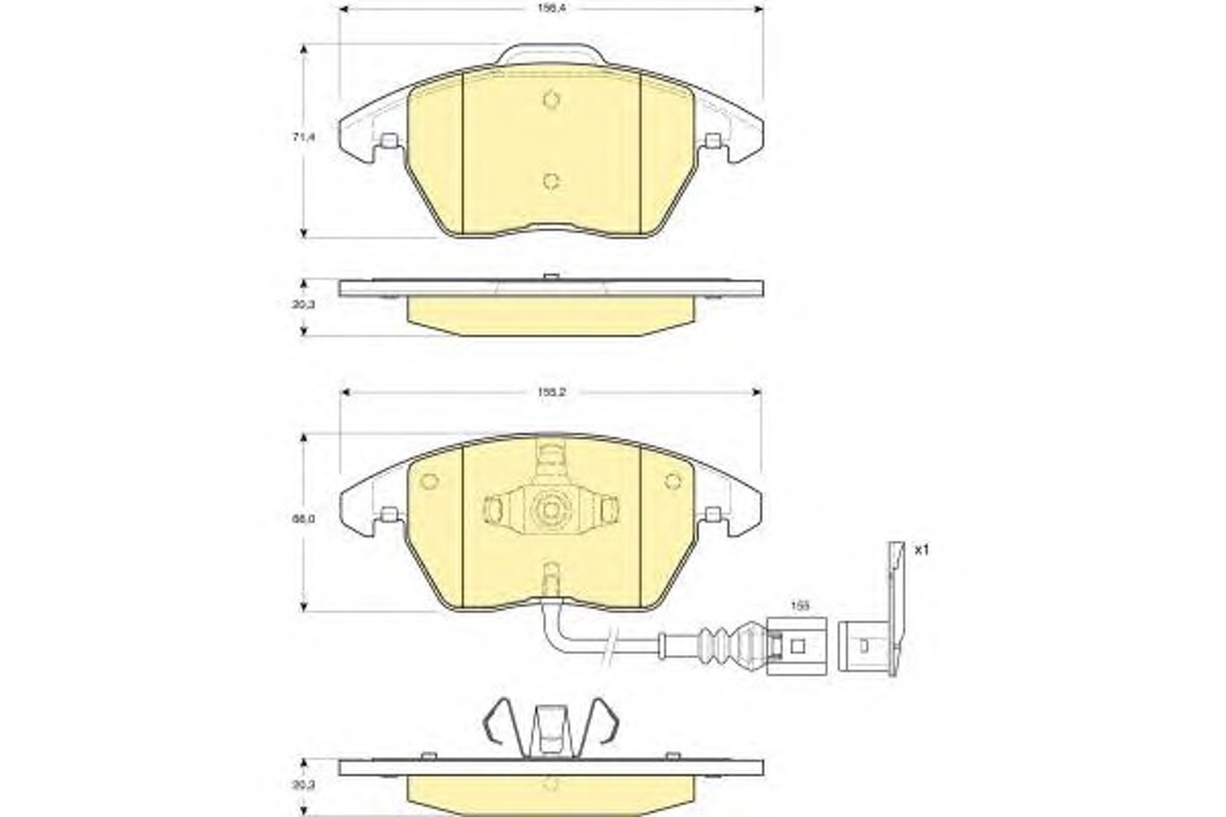 Колодки тормозные дисковые комплект GIRLING 6115502