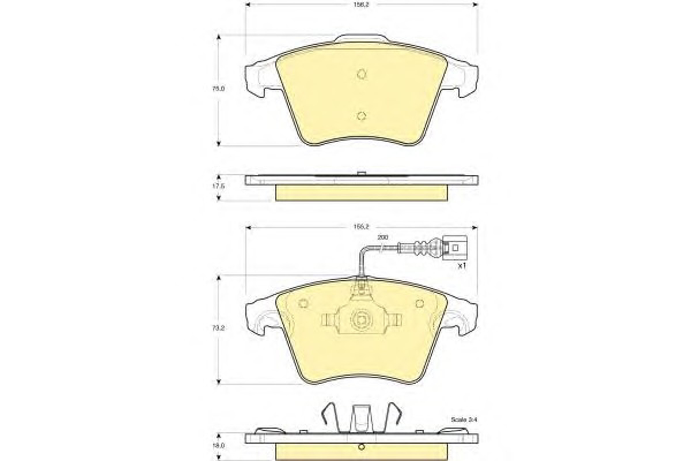 Колодки тормозные дисковые комплект GIRLING 6115562