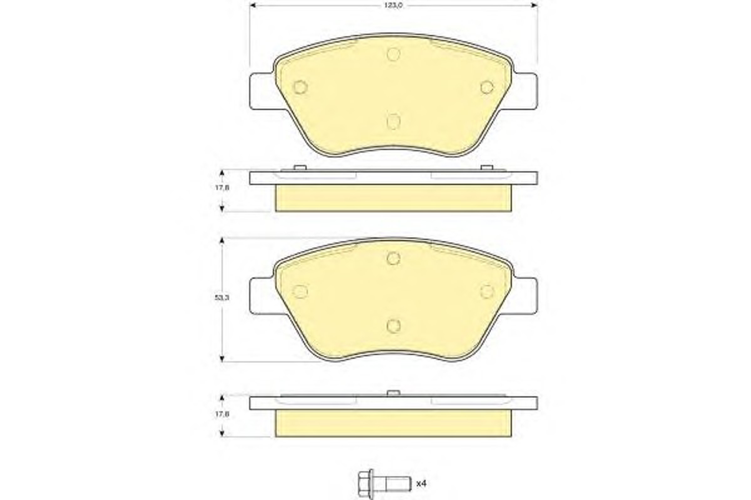 Колодки тормозные дисковые GIRLING 6115794