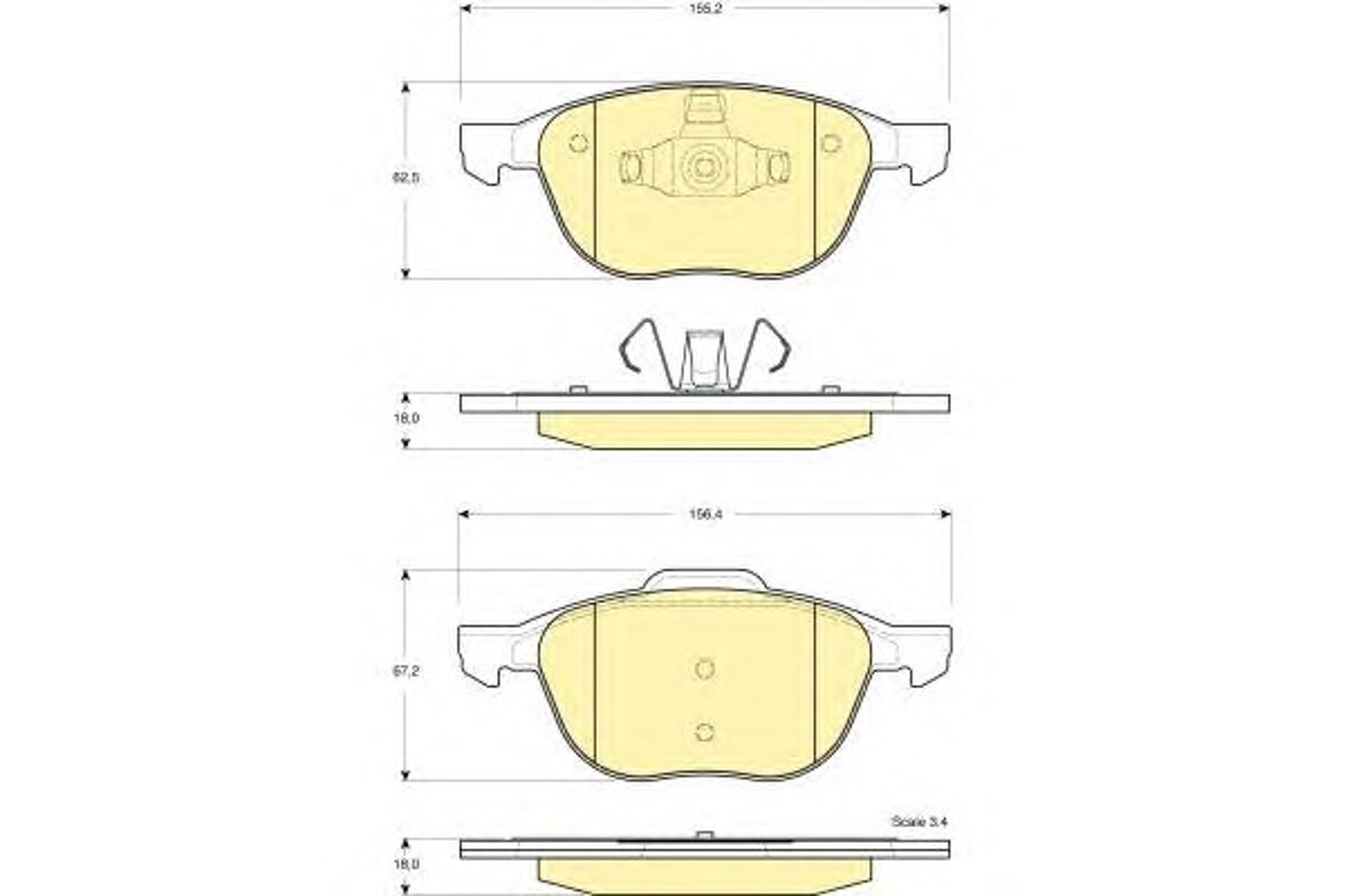 6115832 GIRLING Колодки тормозные дисковые комплект