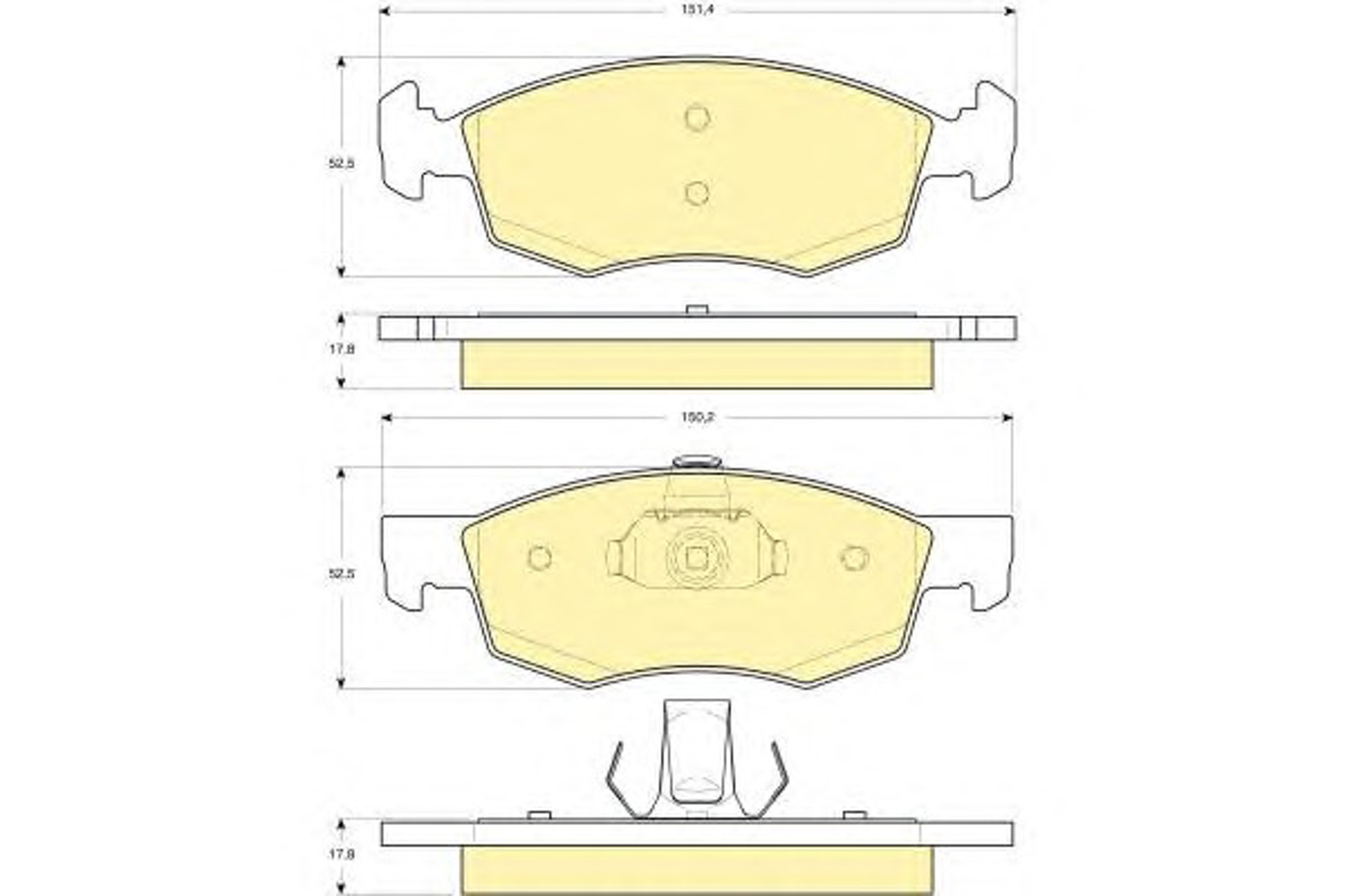 Колодки тормозные дисковые GIRLING 6115882