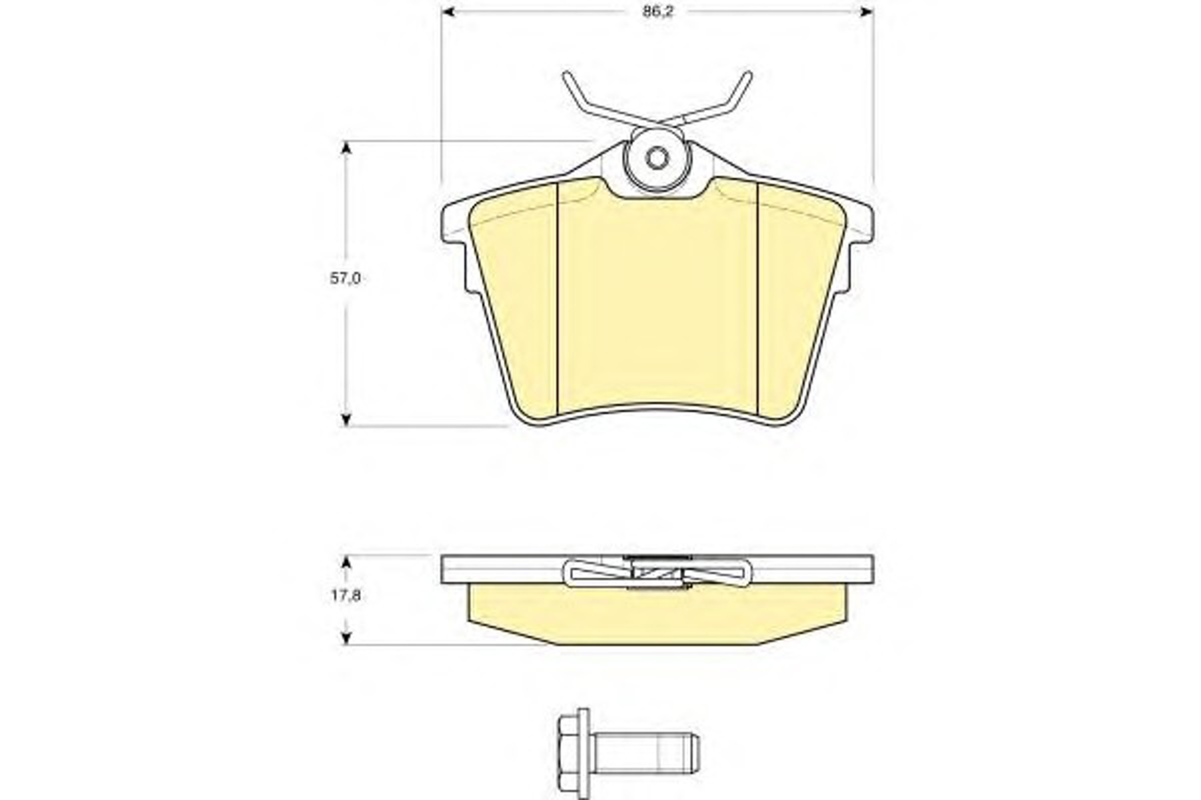 6115961 GIRLING Колодки тормозные дисковые