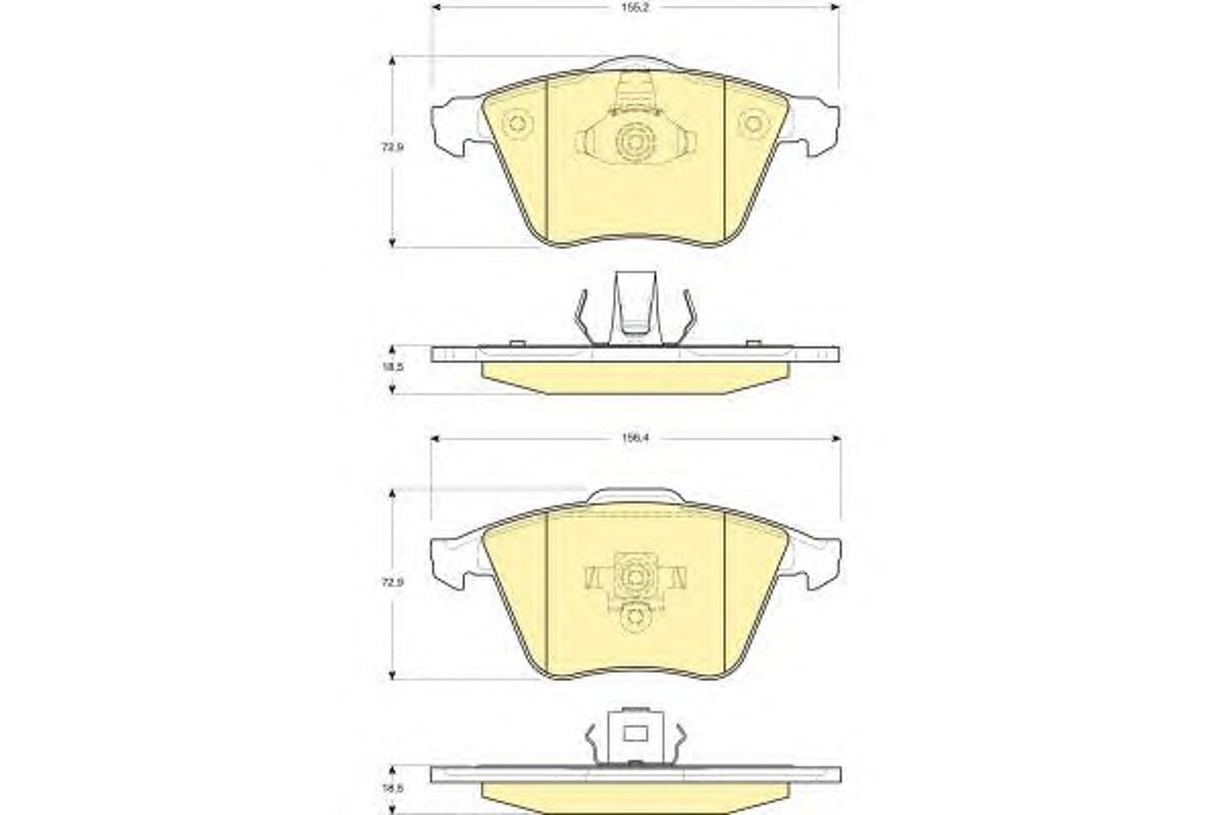 Колодки тормозные дисковые GIRLING 6116072