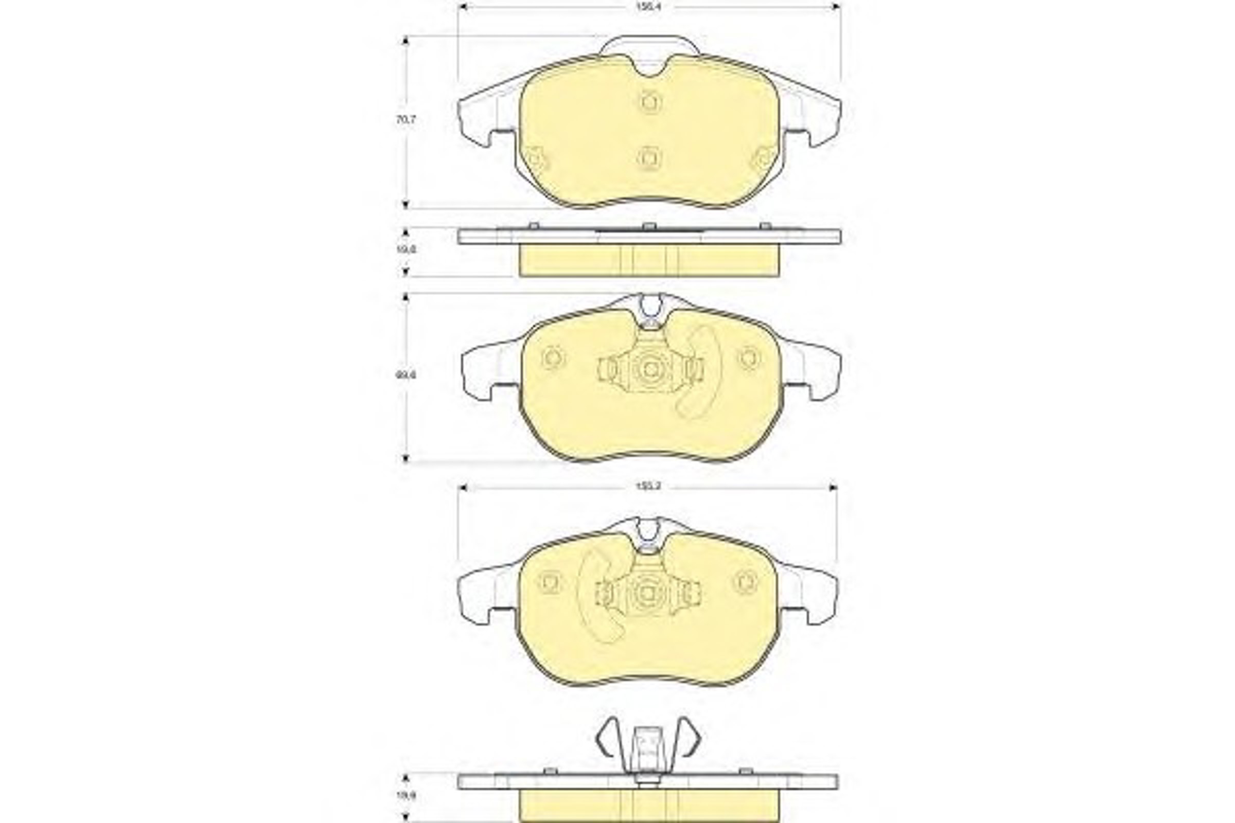 Колодки тормозные дисковые комплект GIRLING 6116132