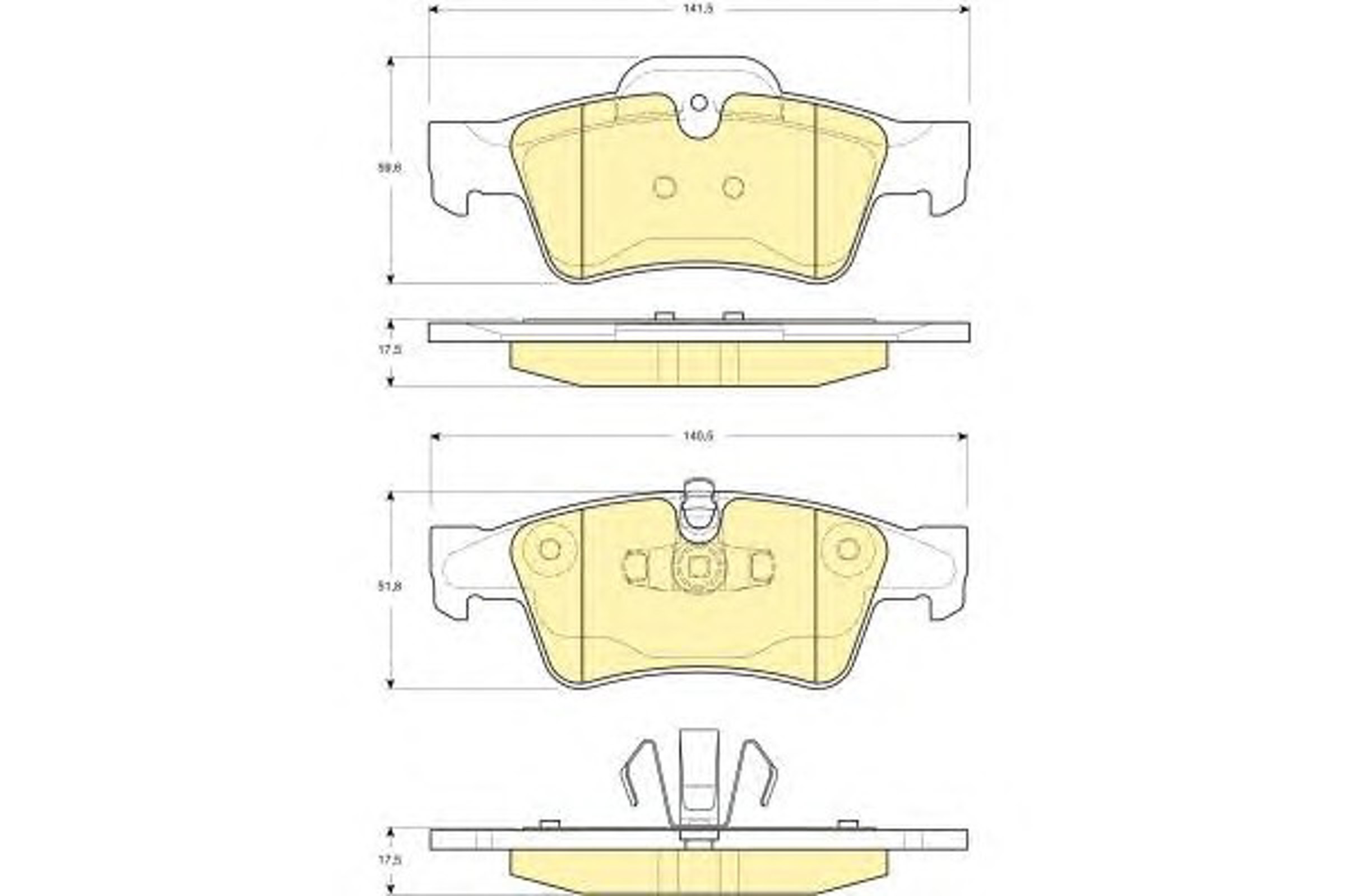 Колодки тормозные дисковые GIRLING 6116432