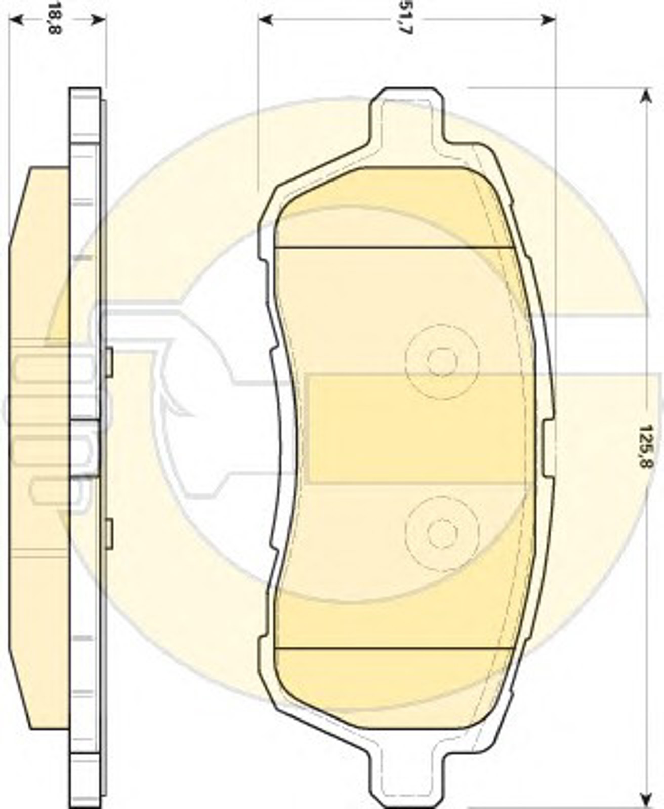 Колодки тормозные дисковые GIRLING 6118939
