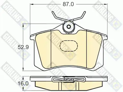 Комплект тормозных колодок дисковый тормоз GIRLING 6120401