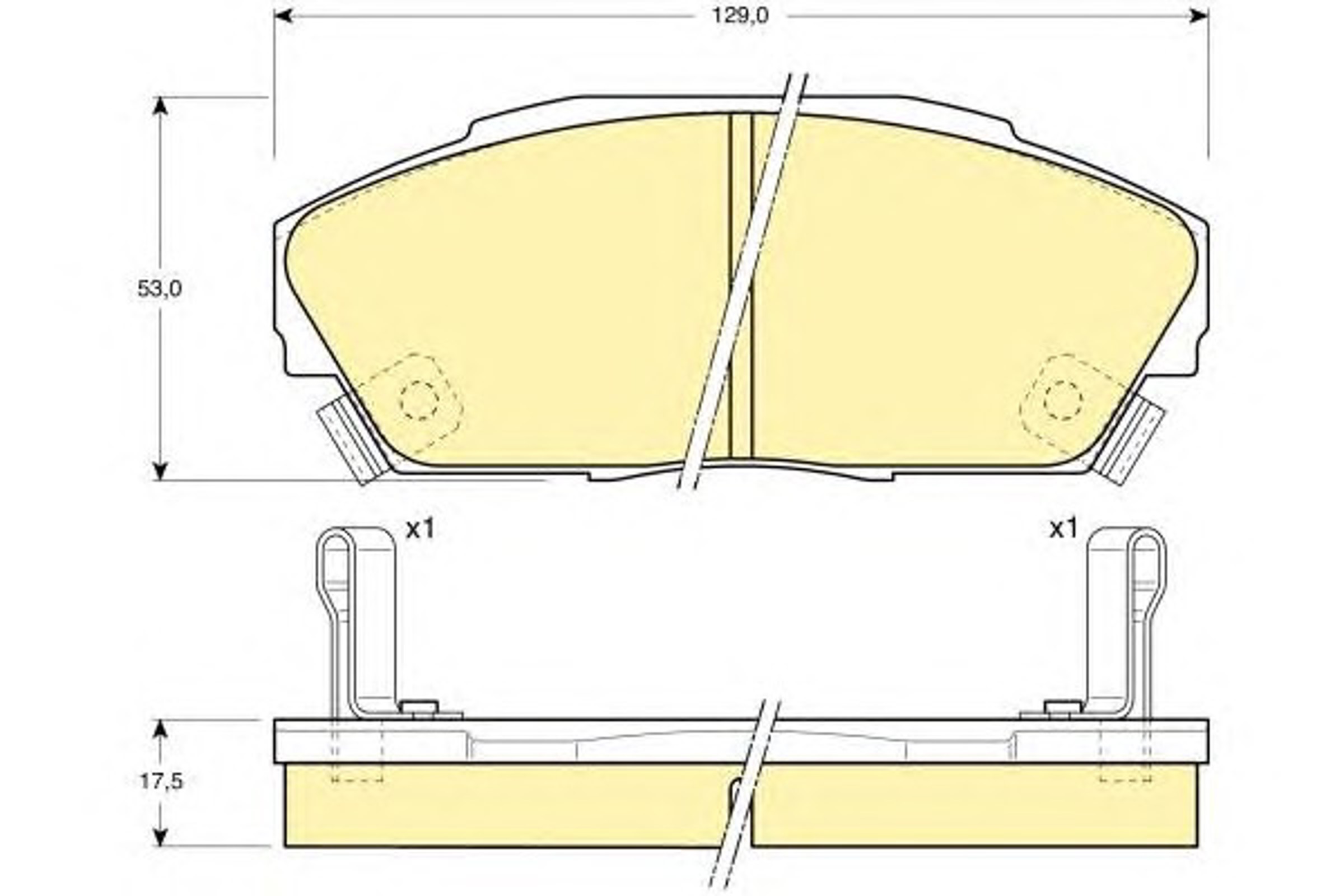 Комплект тормозных колодок дисковый тормоз GIRLING 6130349