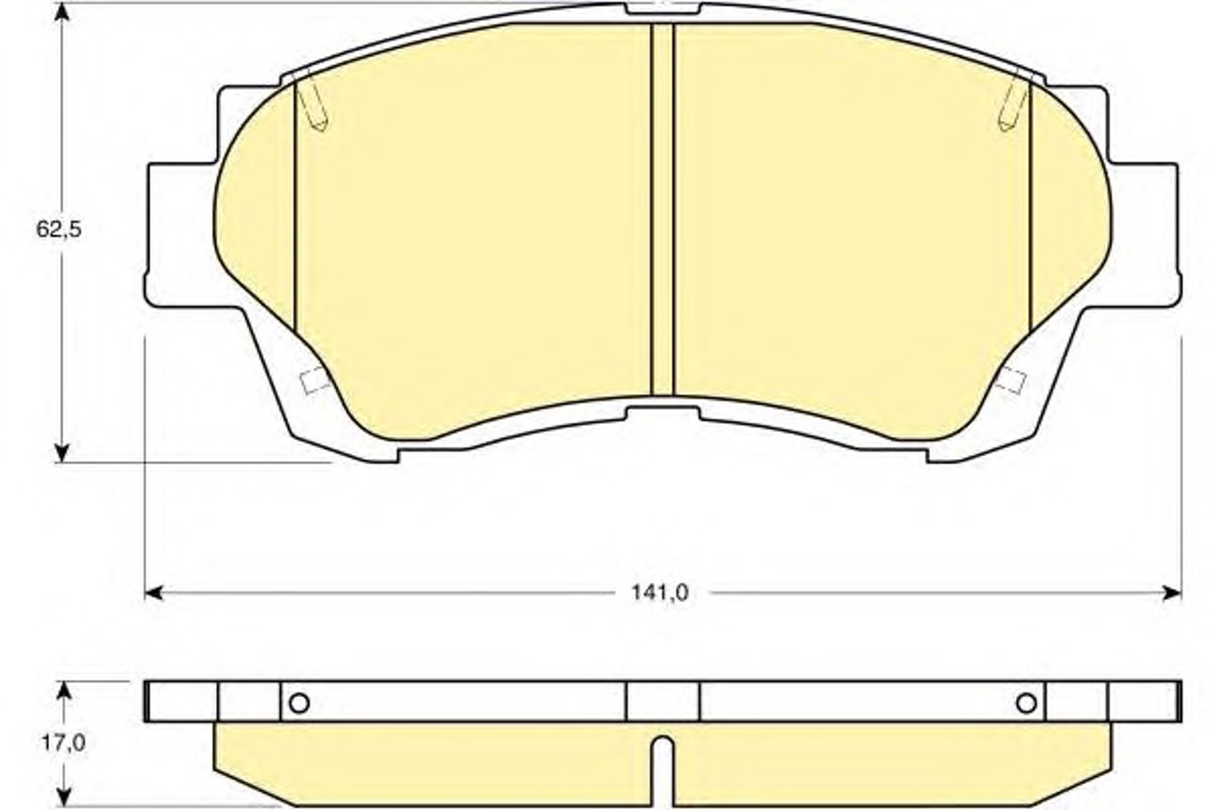 Комплект тормозных колодок дисковый тормоз GIRLING 6131559