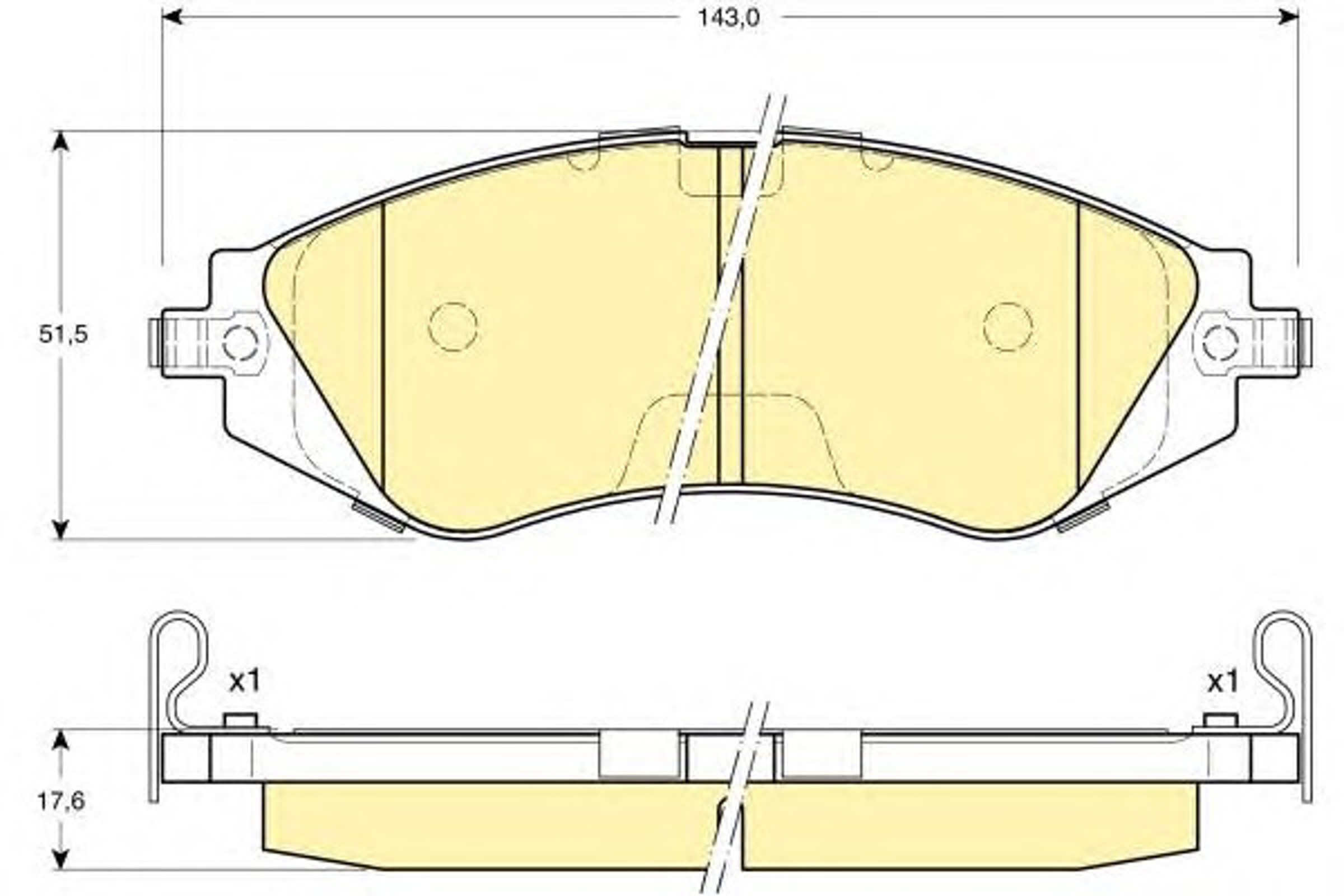 Колодки тормозные дисковые GIRLING 6131719