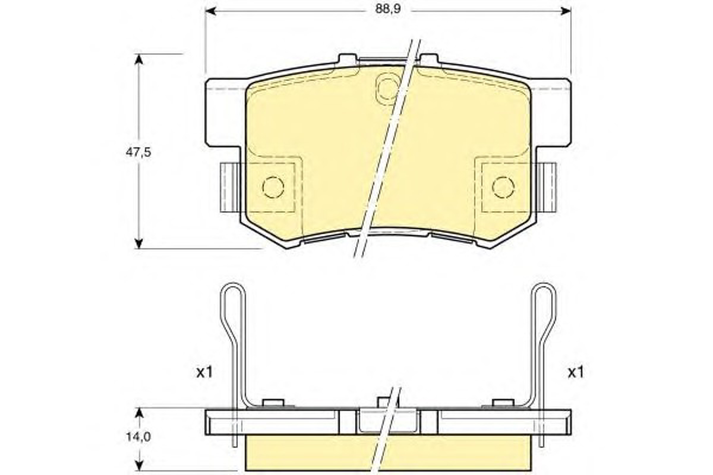 Колодки тормозные дисковые GIRLING 6131759