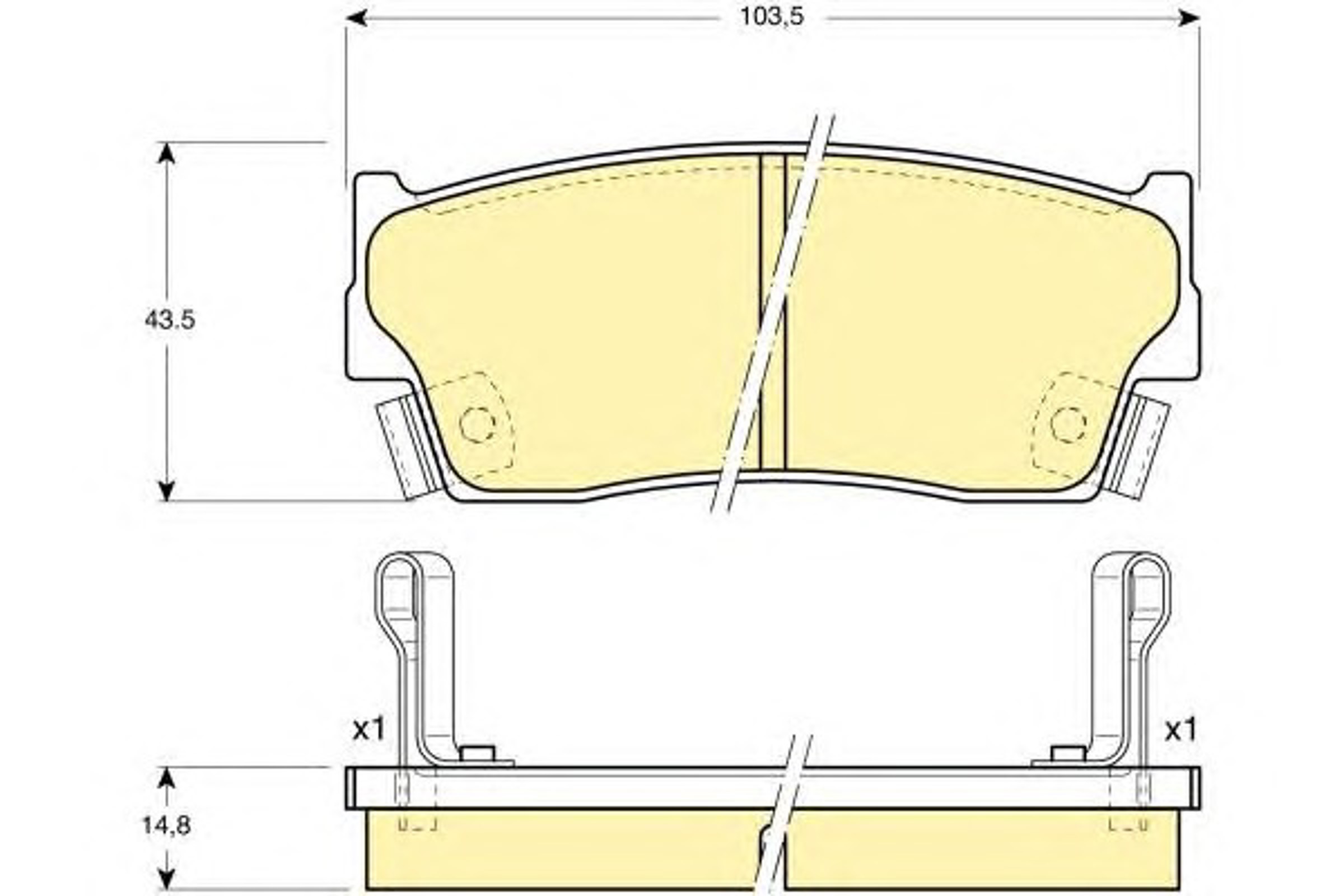 Колодки тормозные дисковые GIRLING 6131839