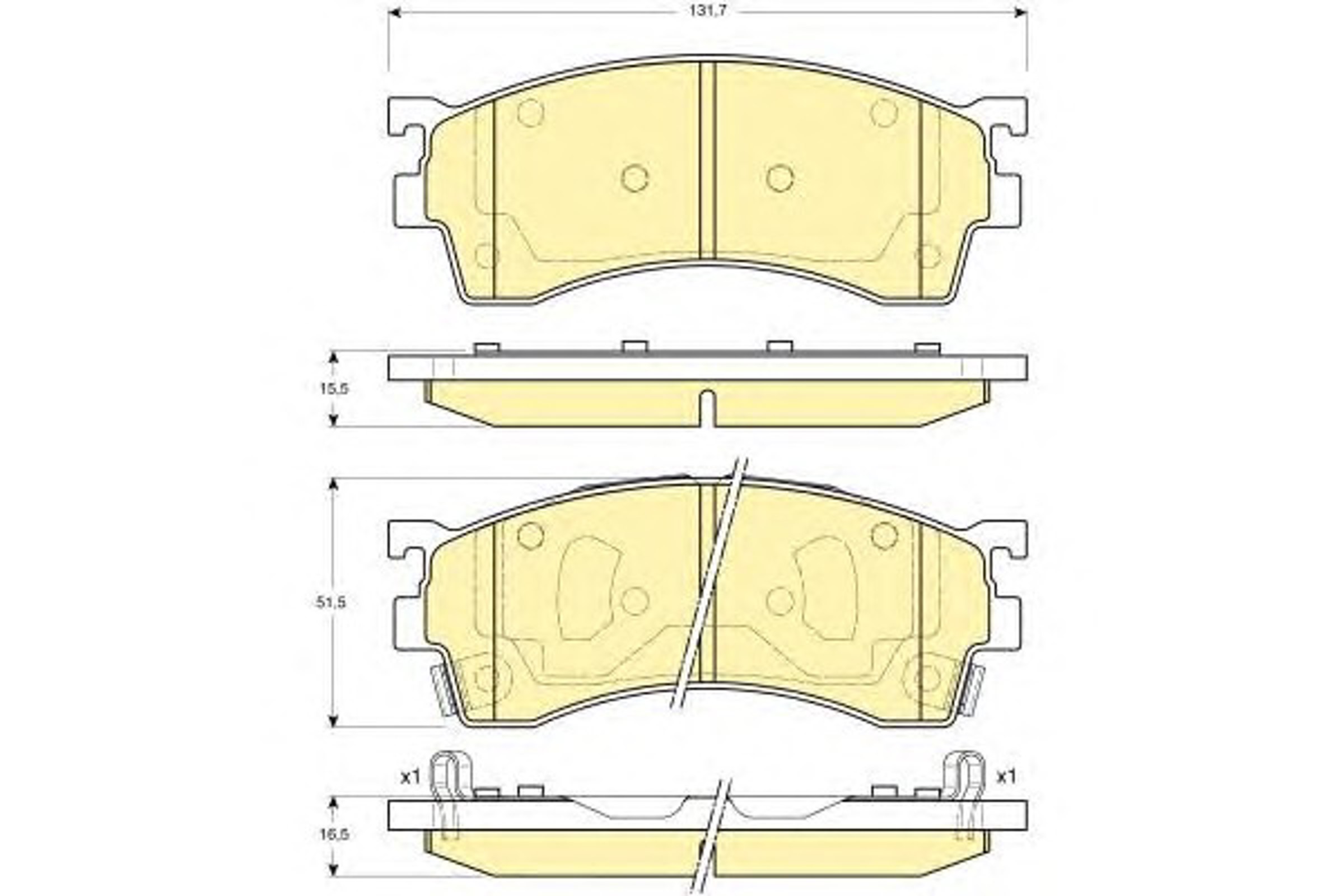 6132099 GIRLING Колодки тормозные дисковые комплект