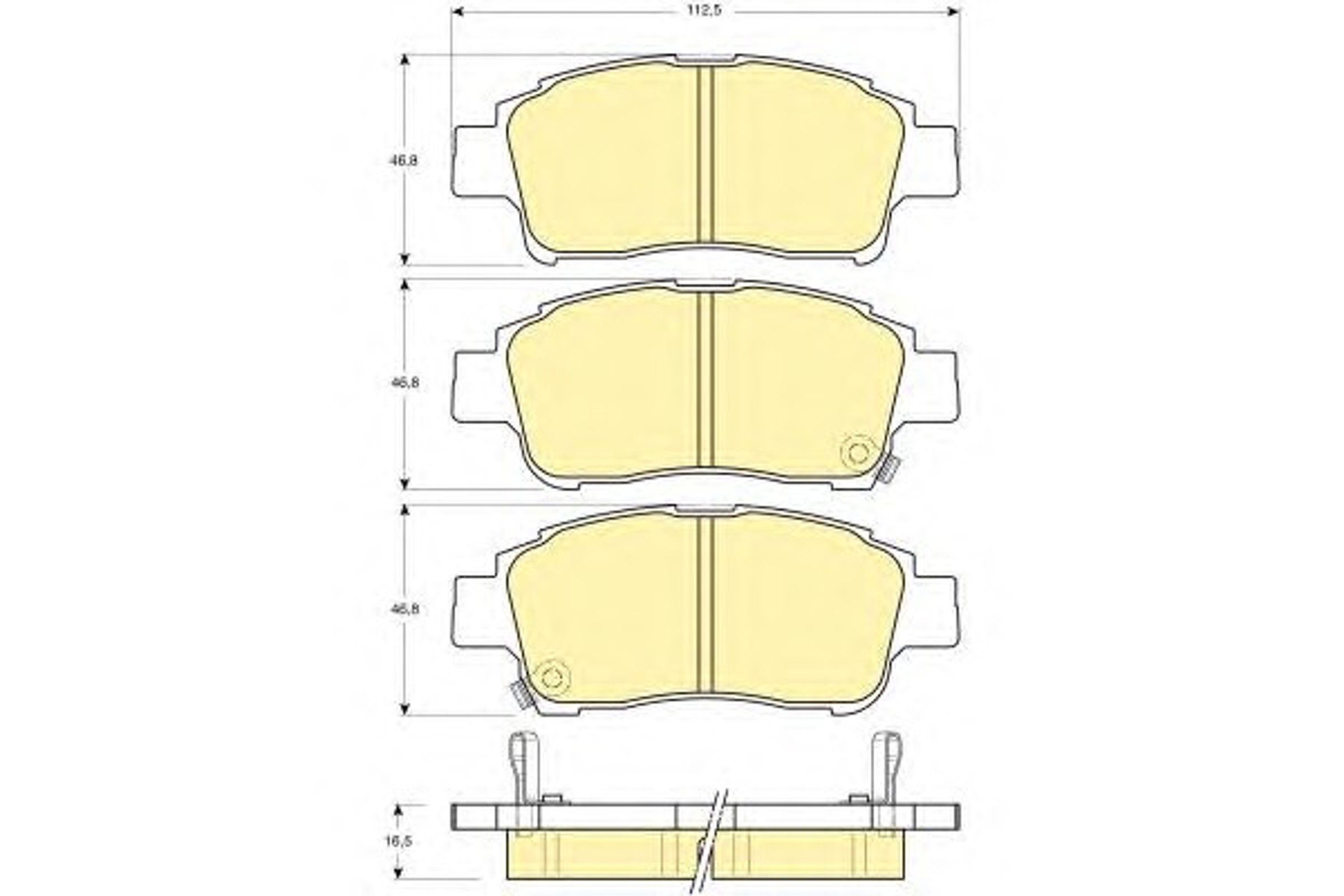Комплект тормозных колодок дисковый тормоз GIRLING 6132189
