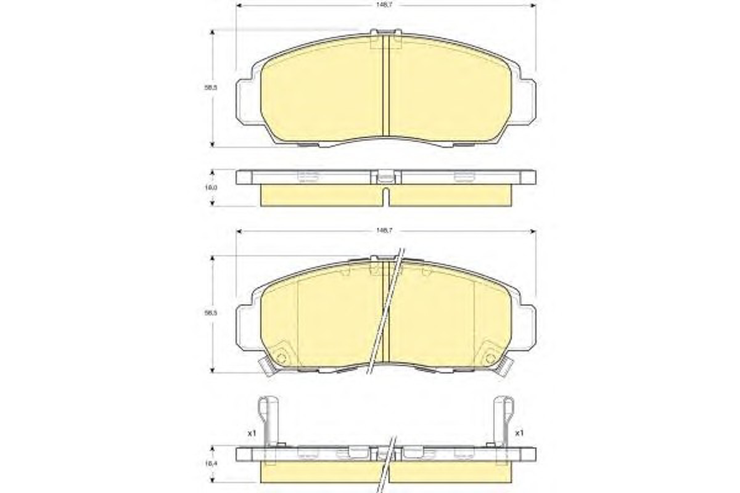 6132409 GIRLING Колодки тормозные дисковые