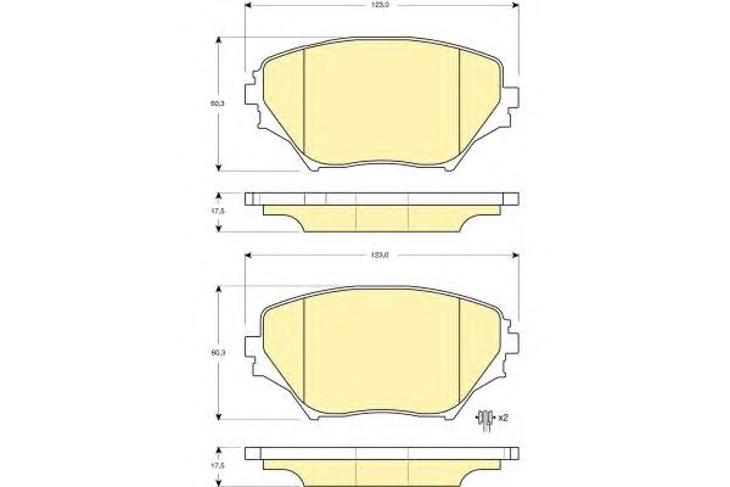 Колодки тормозные дисковые комплект GIRLING 6132519