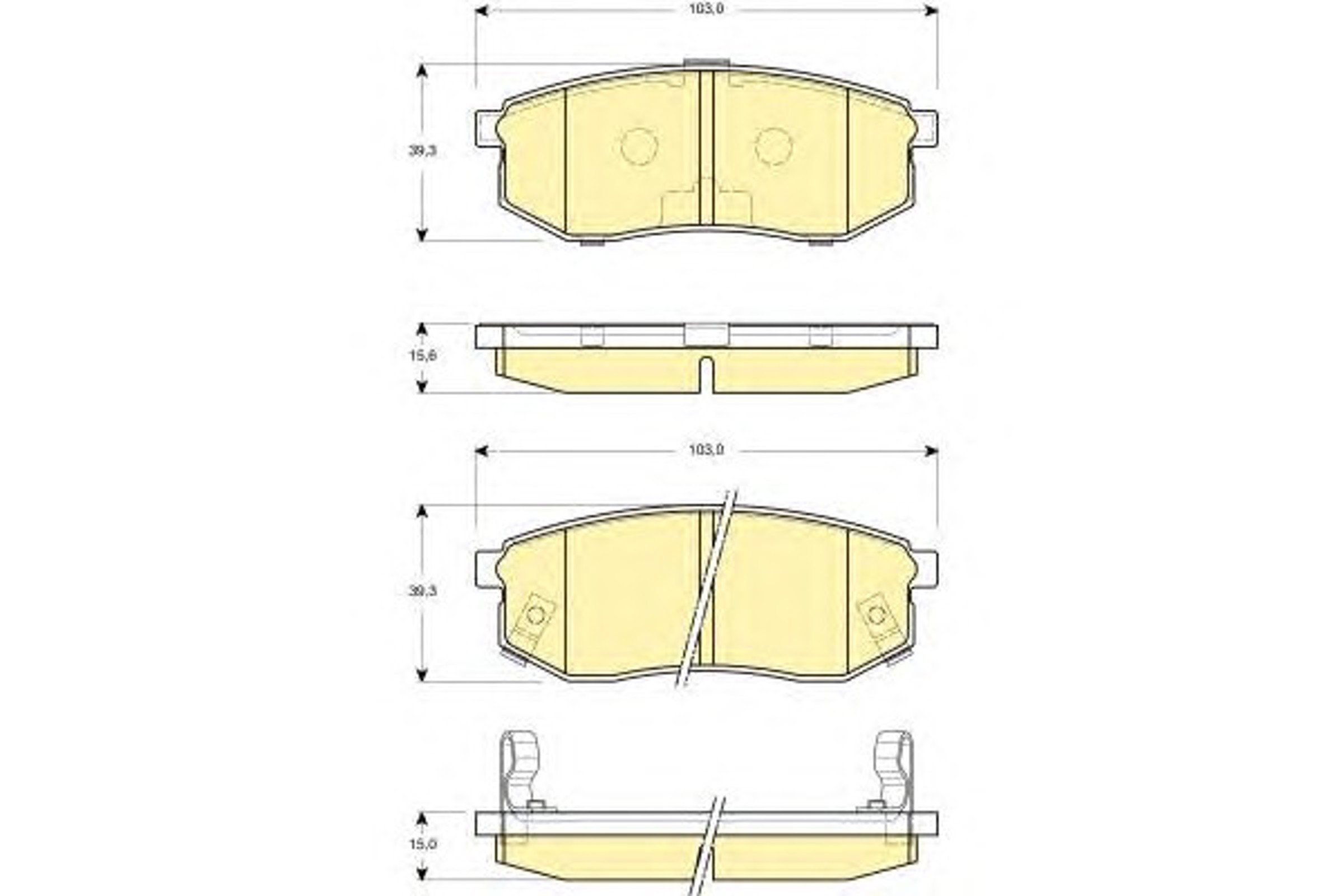 Колодки тормозные дисковые GIRLING 6132609