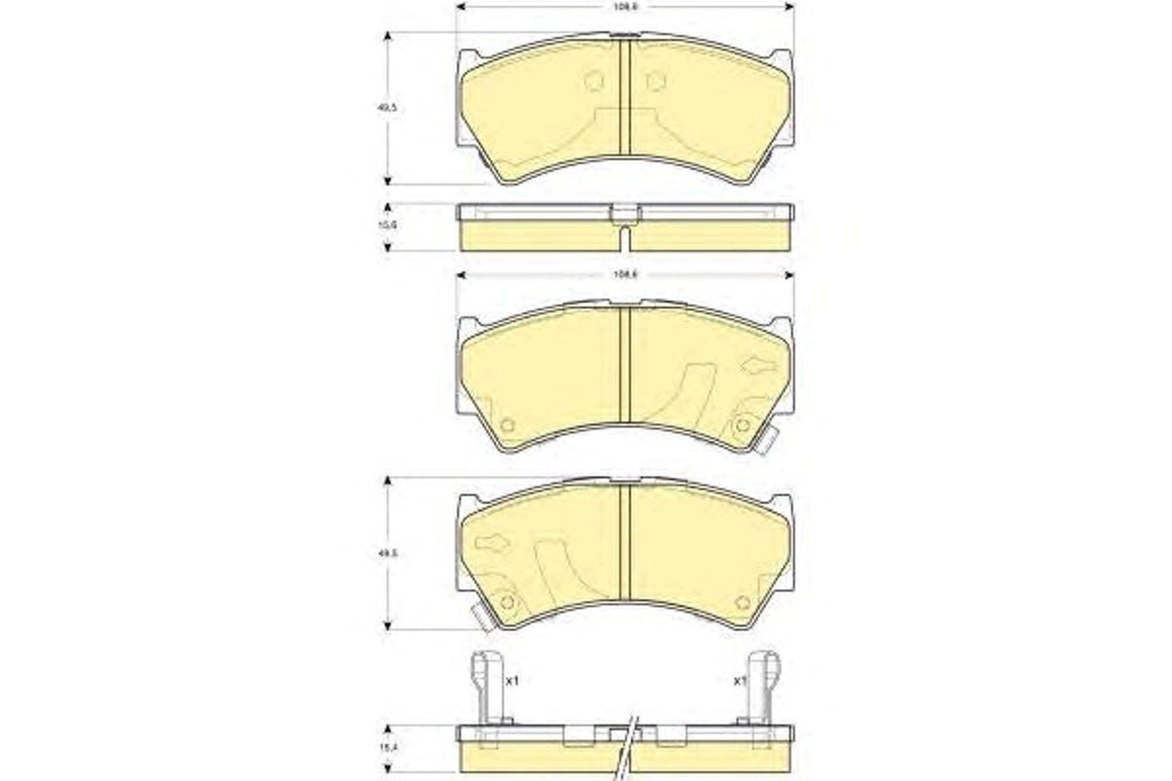 Колодки тормозные дисковые комплект GIRLING 6132759