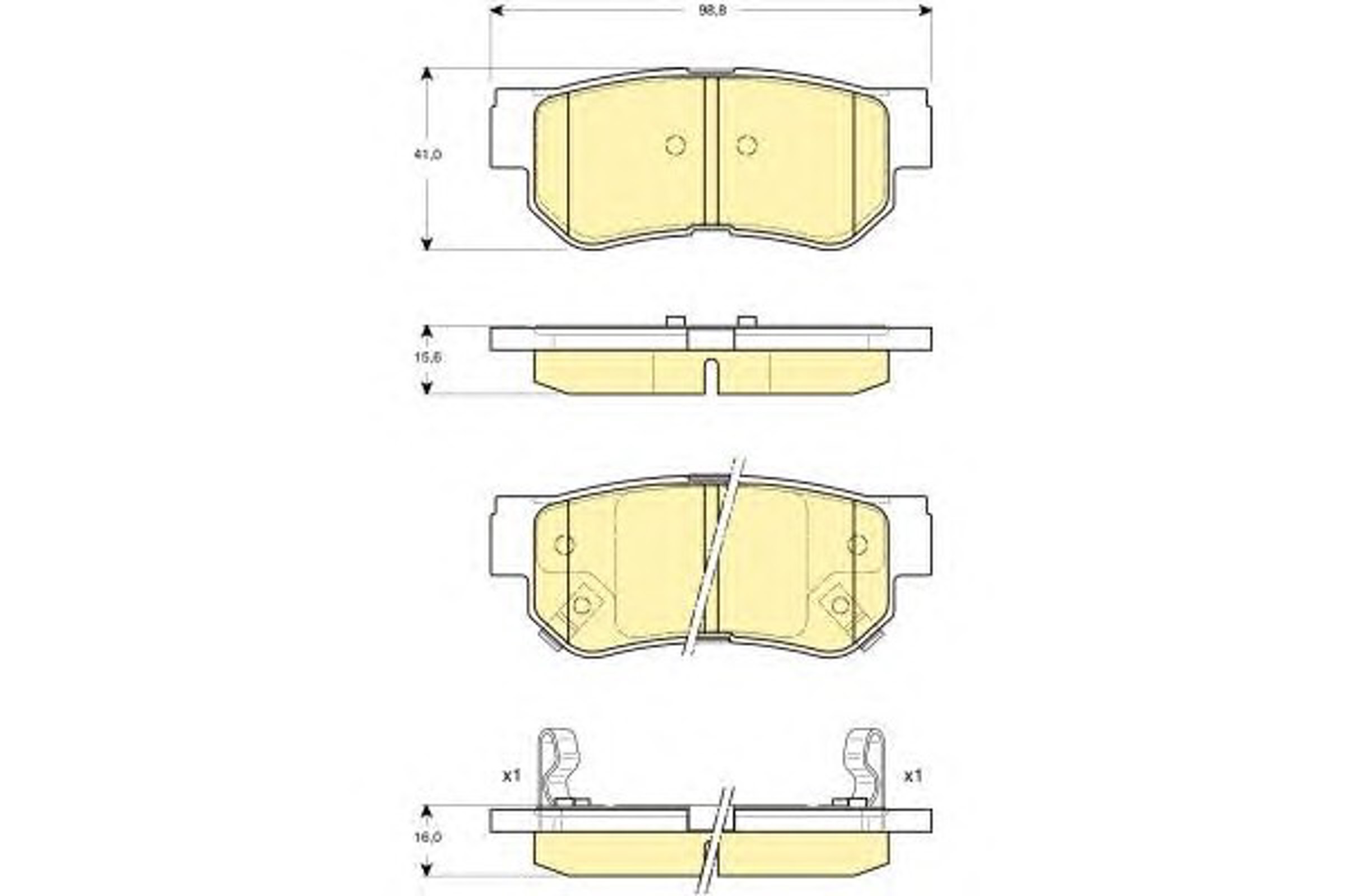 Колодки тормозные дисковые GIRLING 6132849