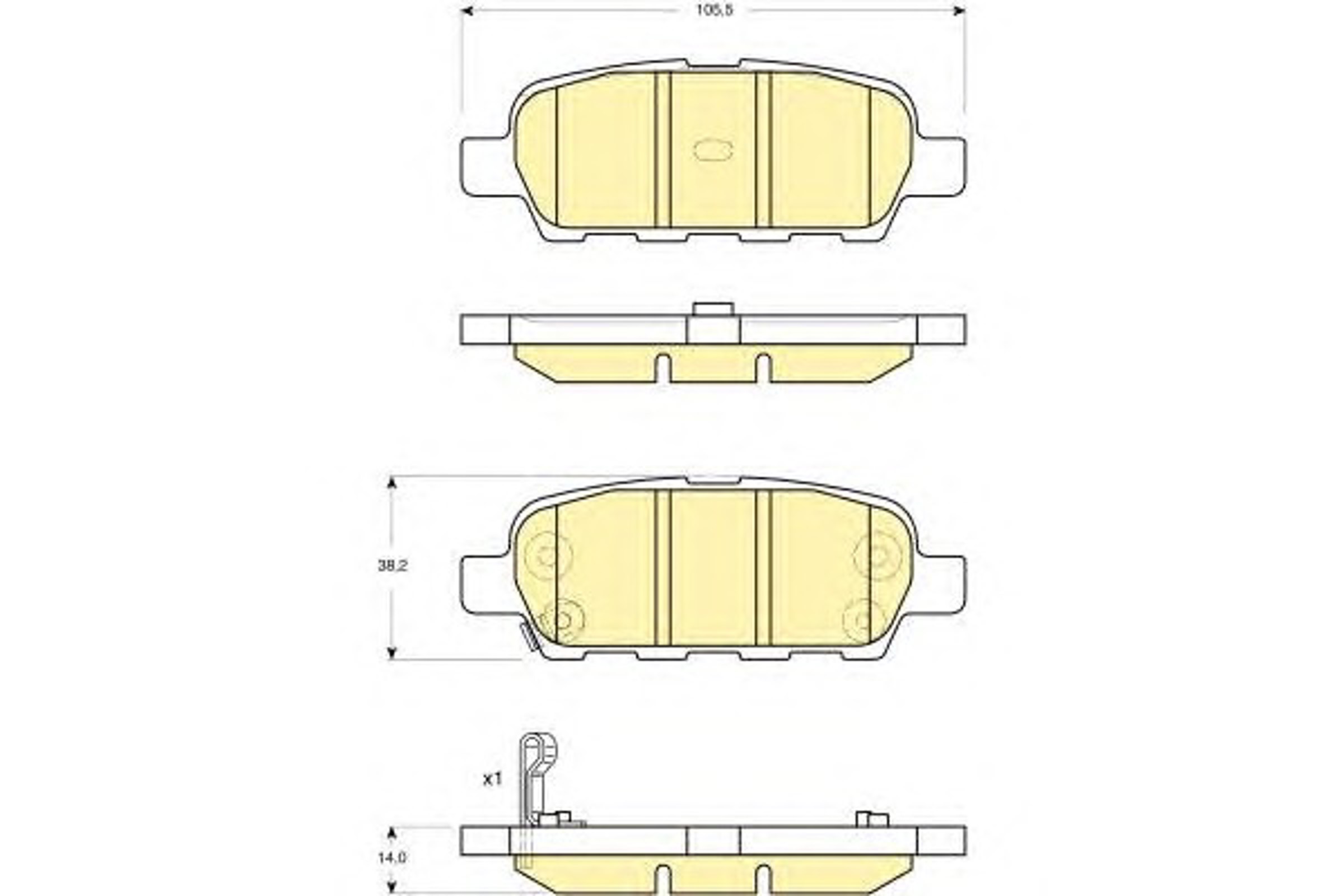 Колодки тормозные дисковые комплект GIRLING 6132949