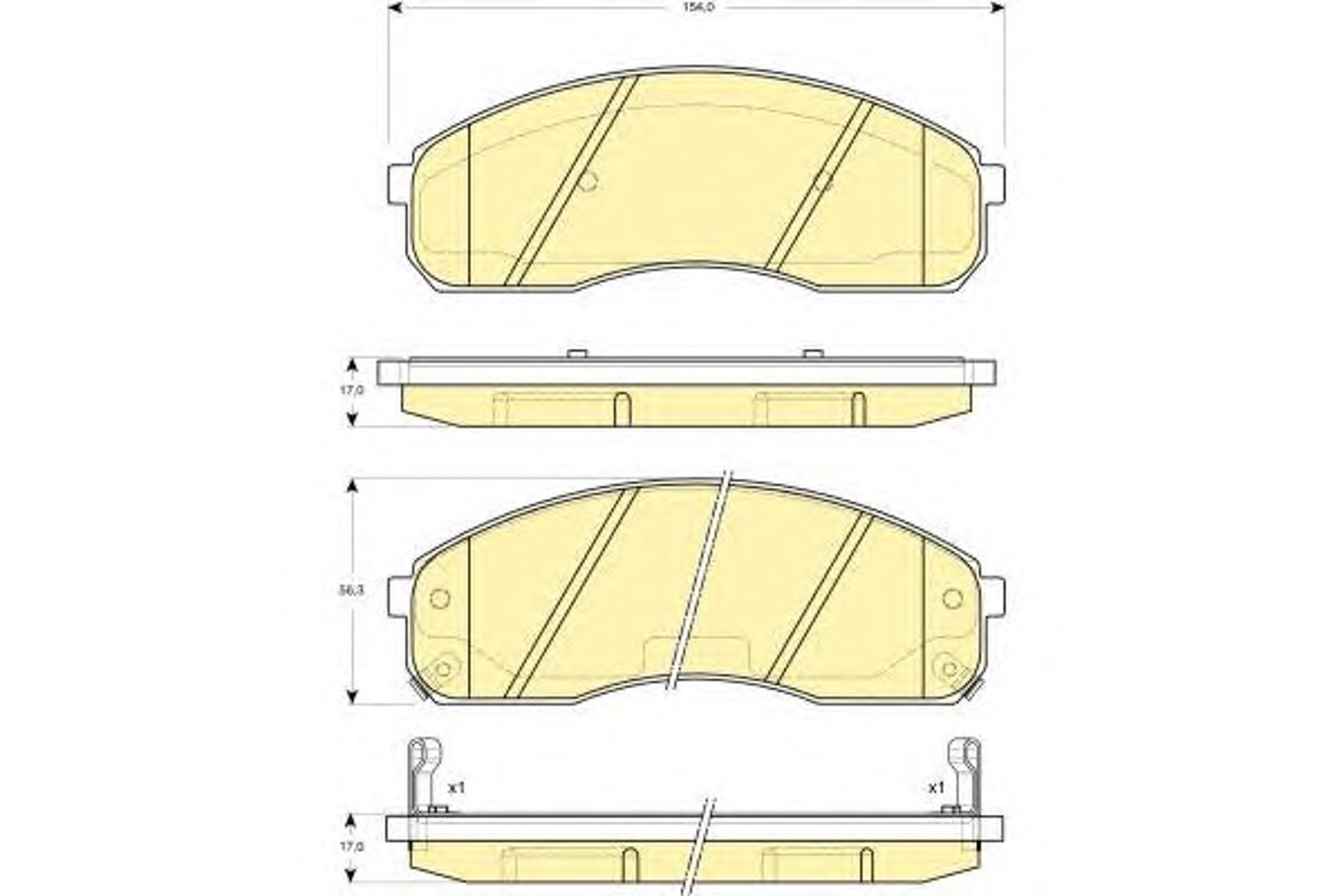Колодки тормозные дисковые GIRLING 6133019