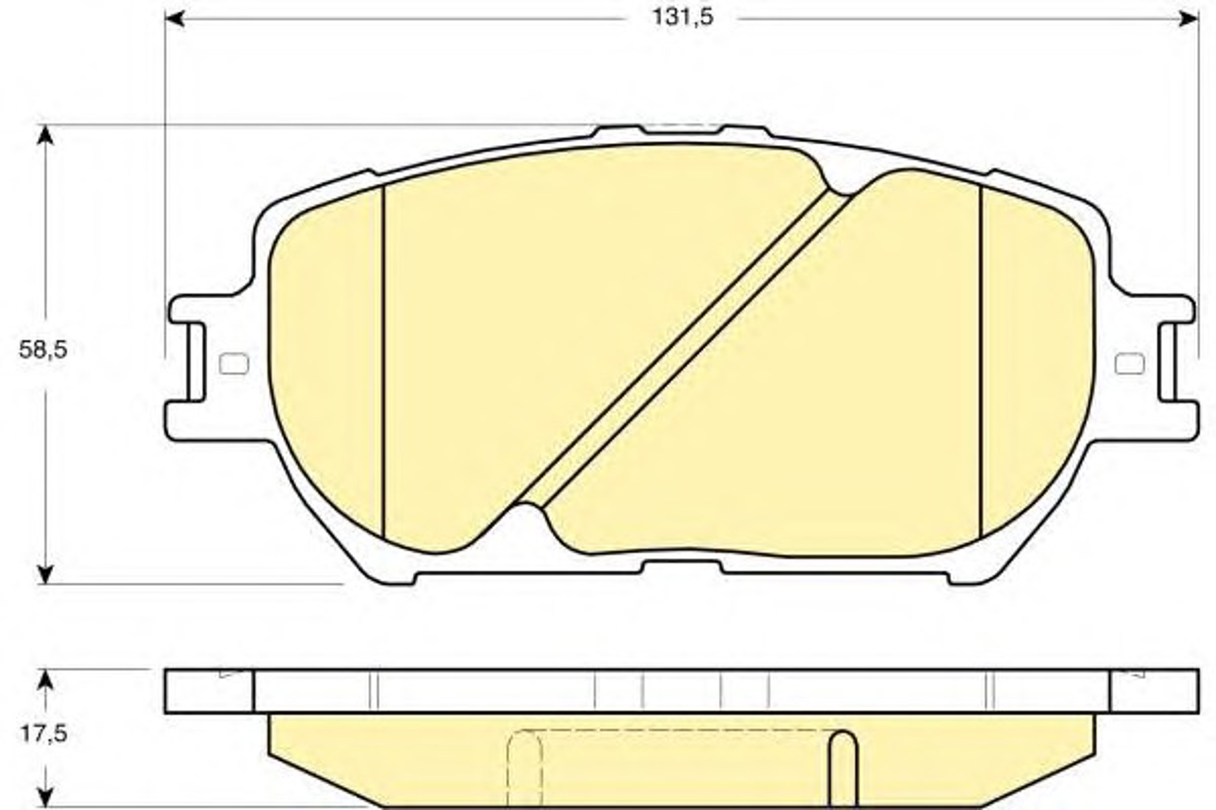 Колодки тормозные дисковые комплект GIRLING 6133149