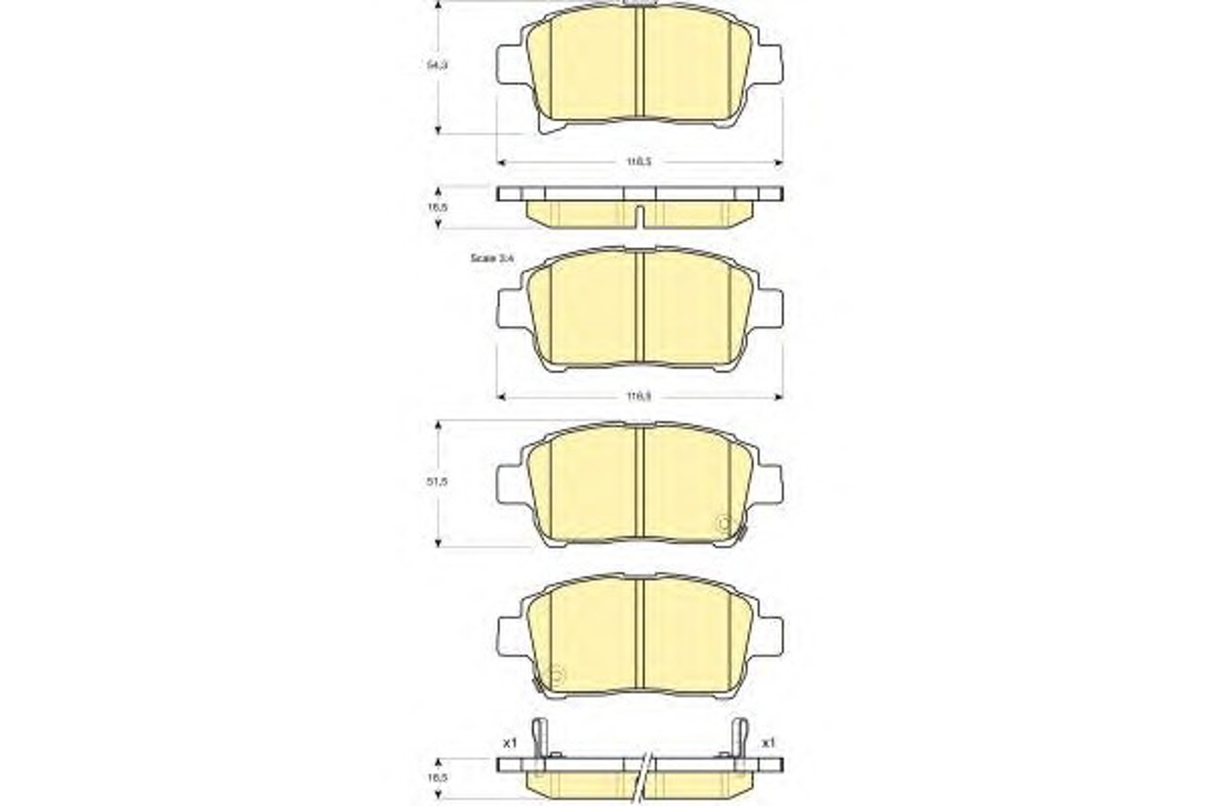 Колодки тормозные дисковые GIRLING 6133179