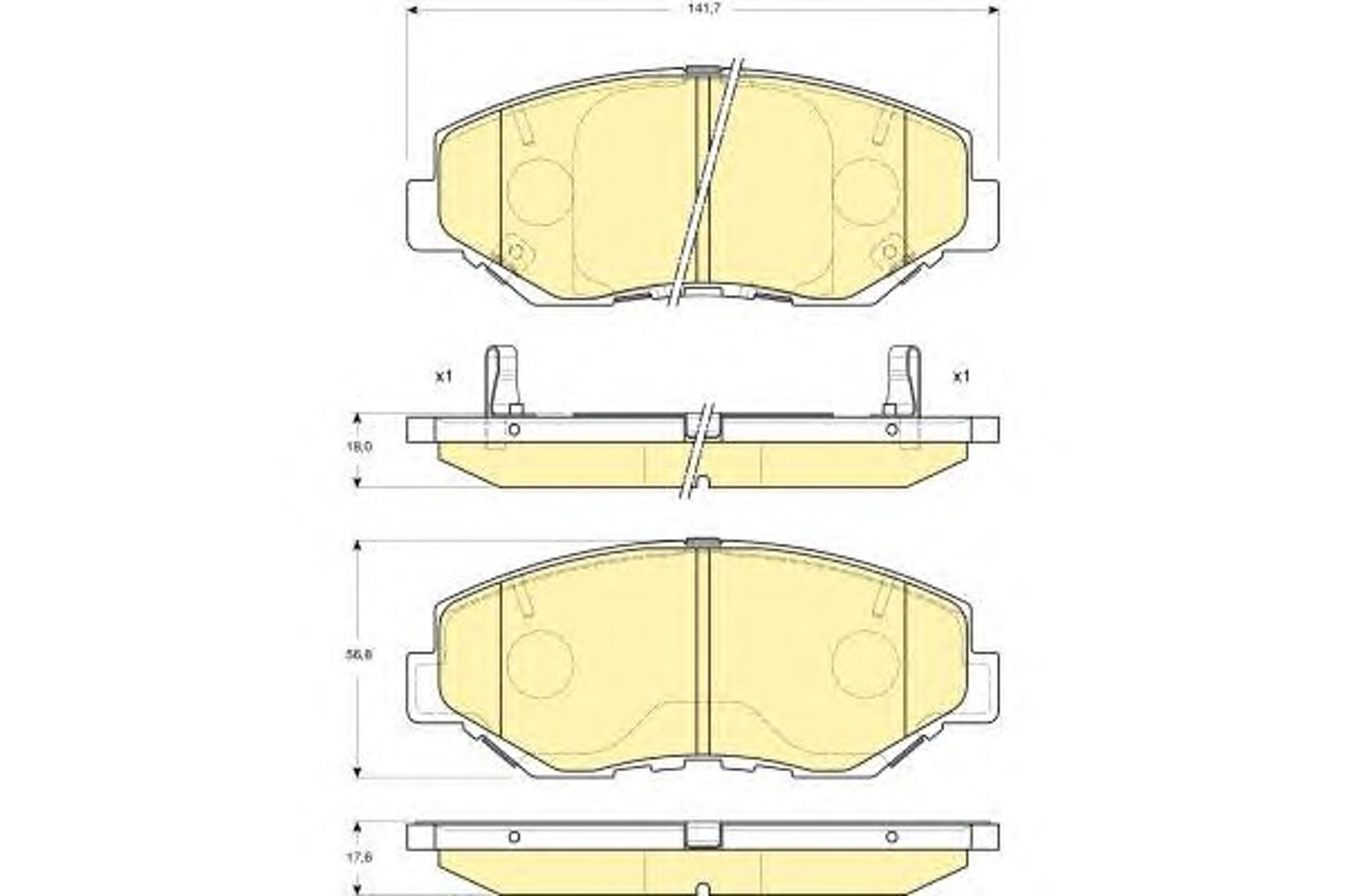 Колодки тормозные дисковые GIRLING 6133259