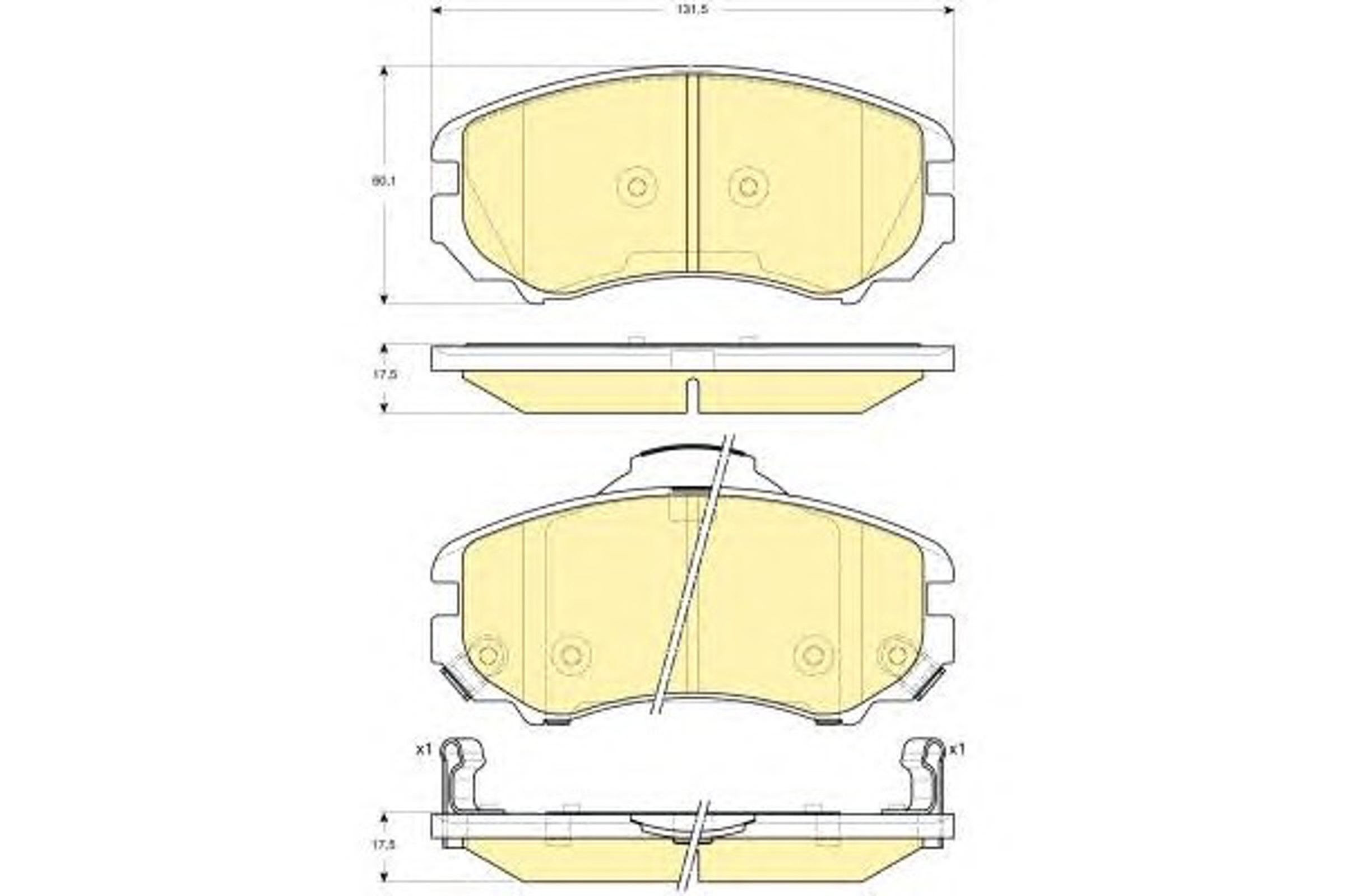 Колодки тормозные дисковые комплект GIRLING 6133529
